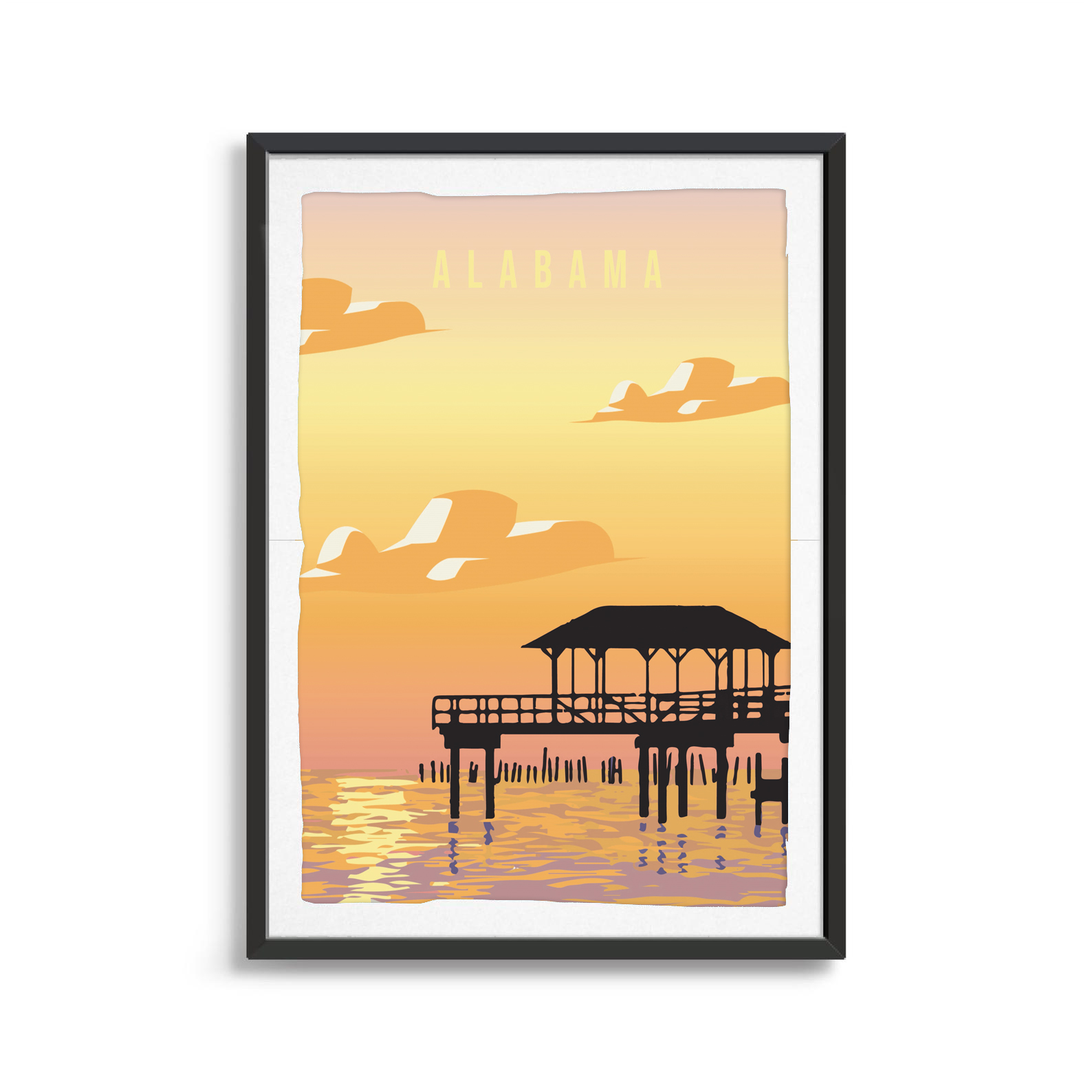 Alabama state digital art print