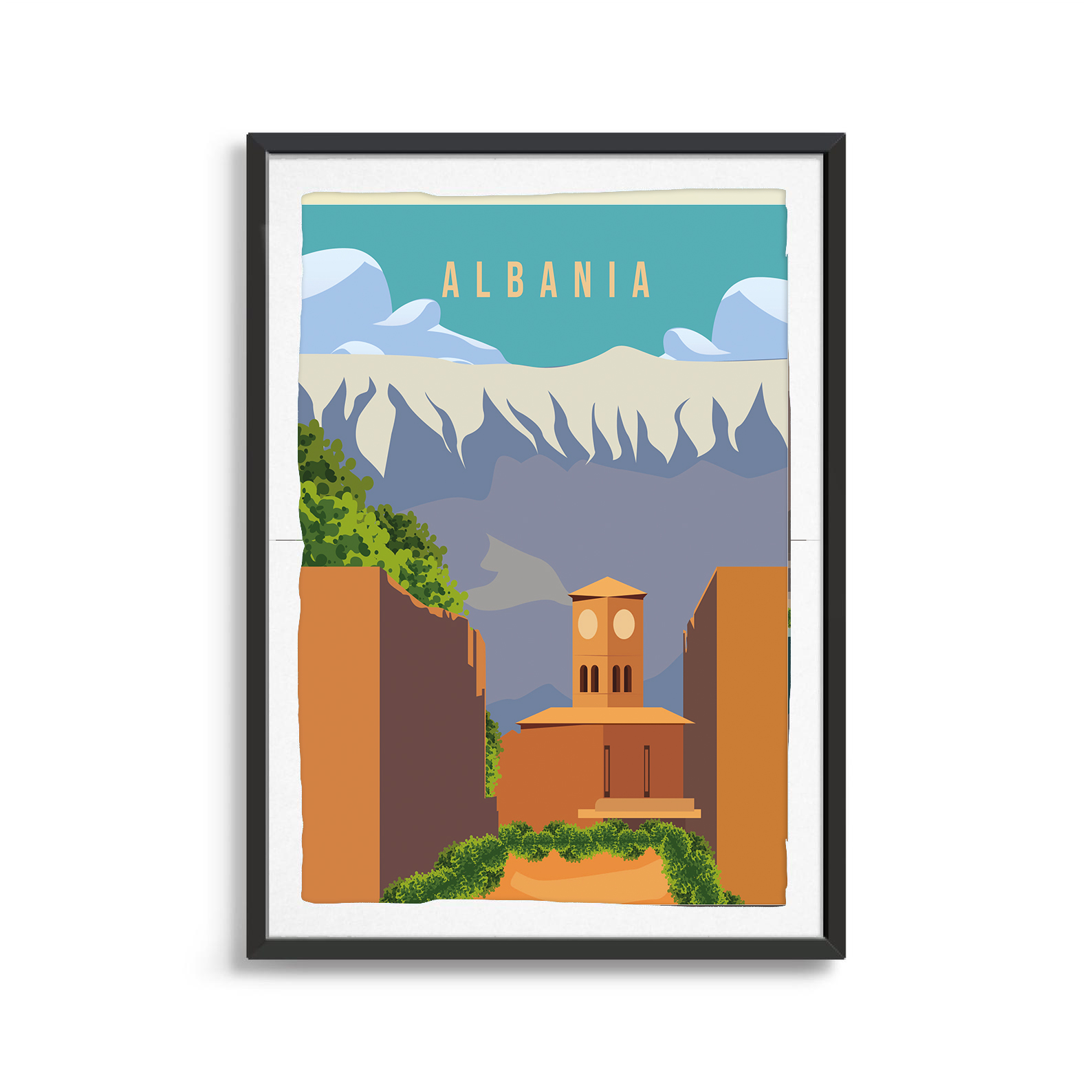 Uganda country digital art print