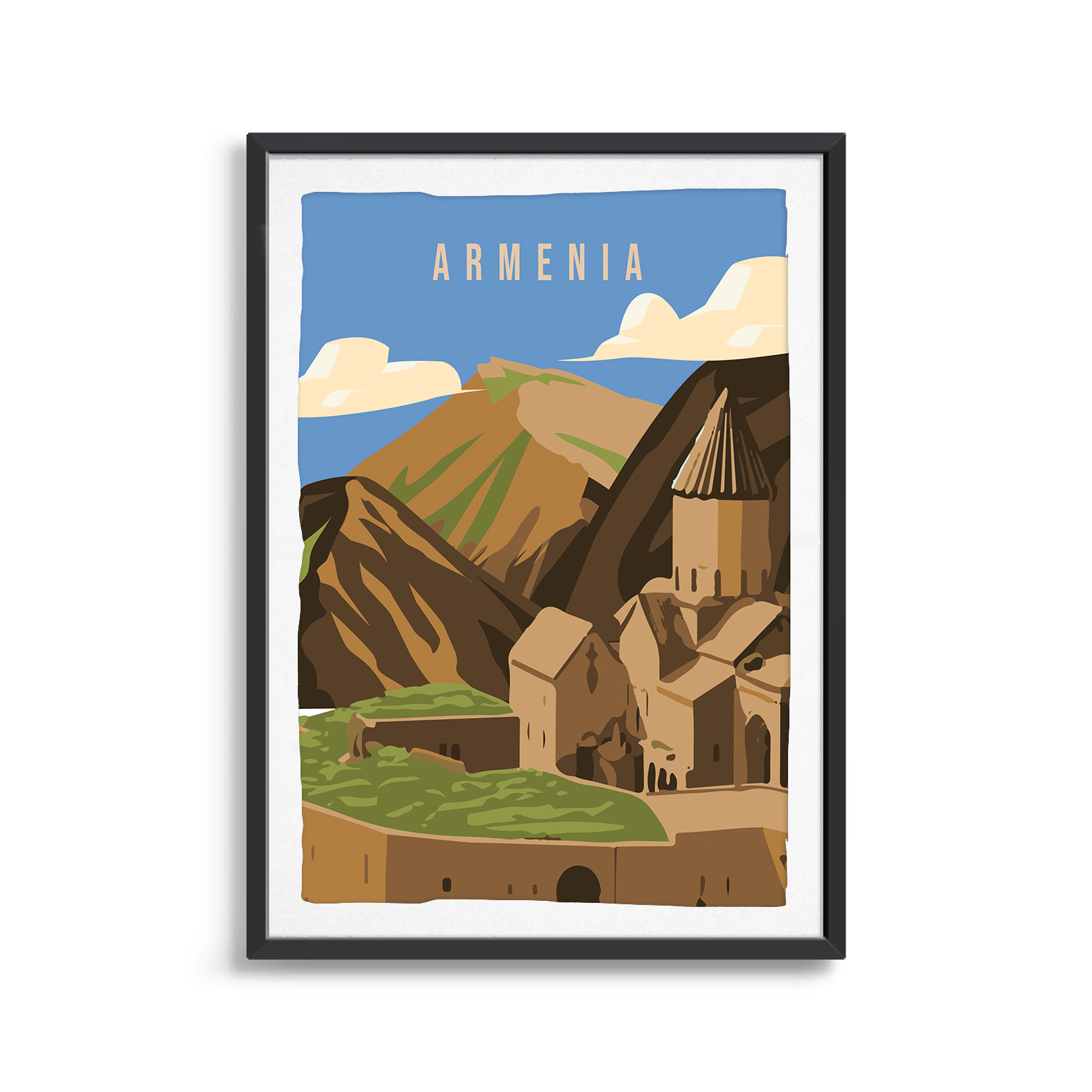 Western Sahara country digital art print