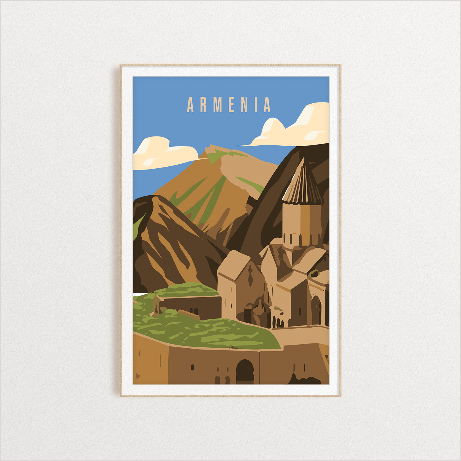 Western Sahara country digital art print