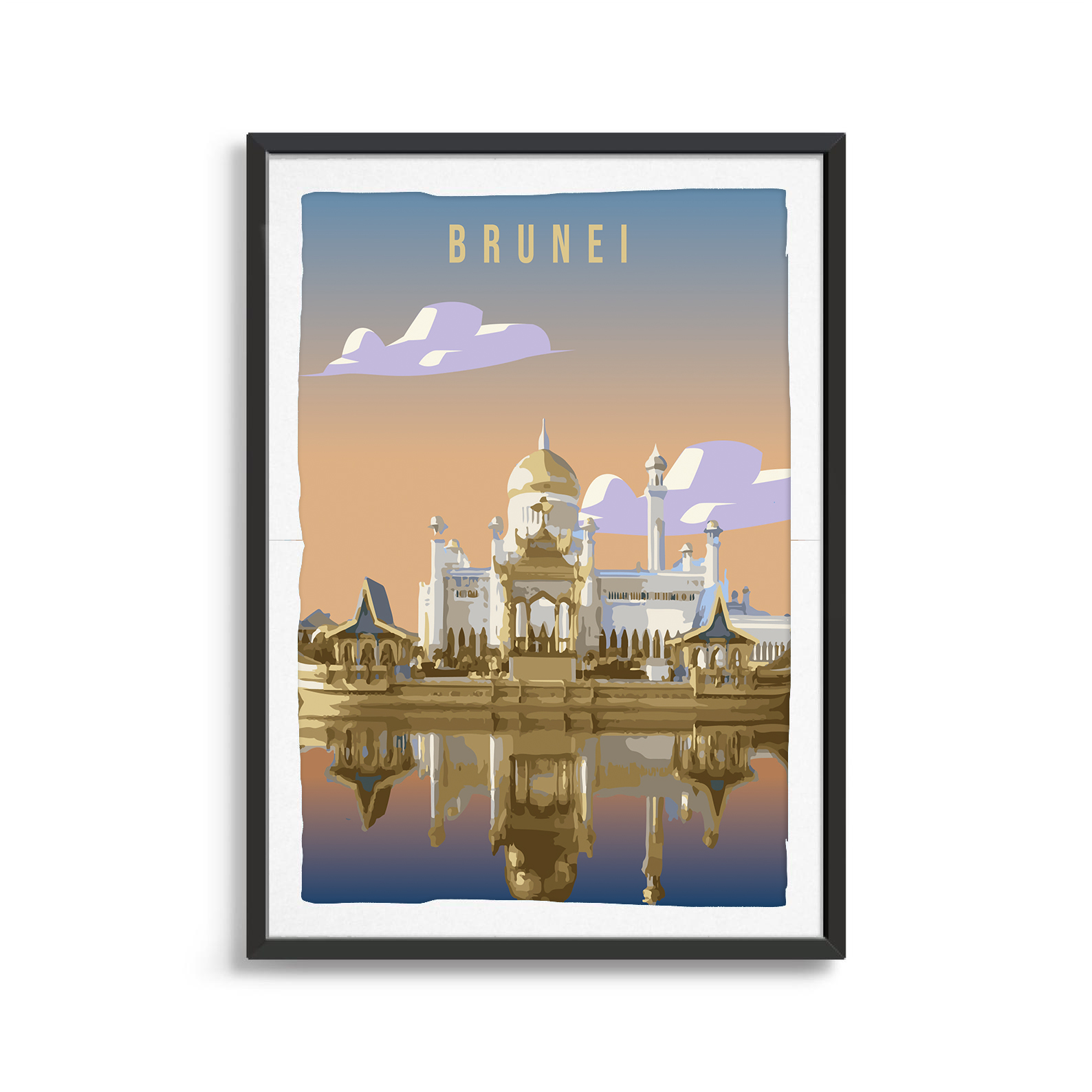 Brunei country digital art print