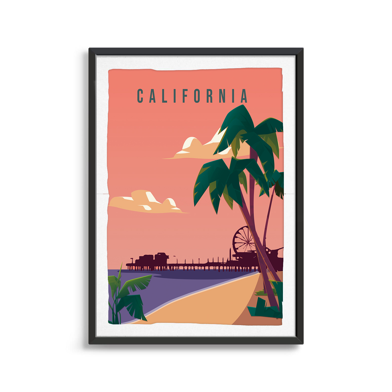 California state digital art print