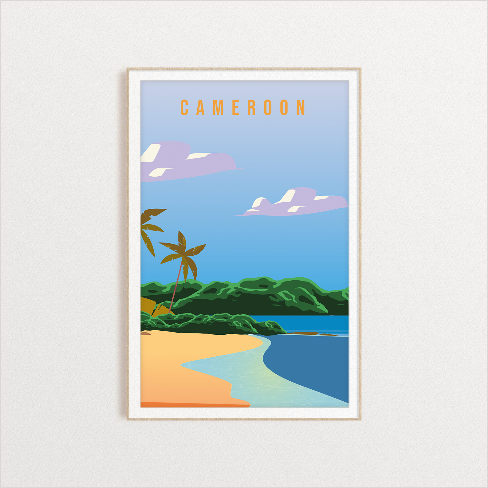 Cambodia country digital art print