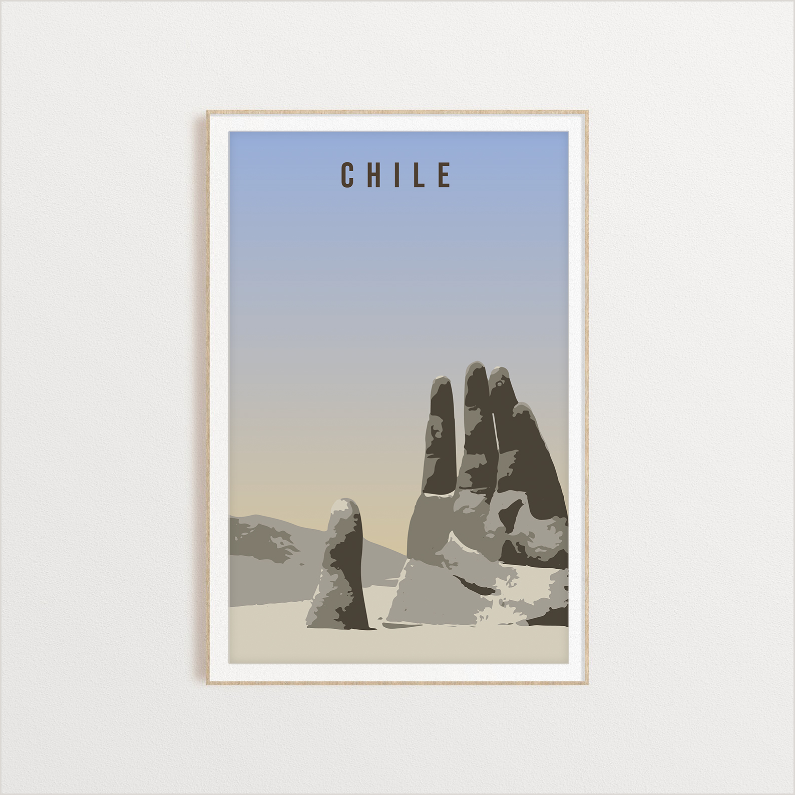 Chad country digital art print