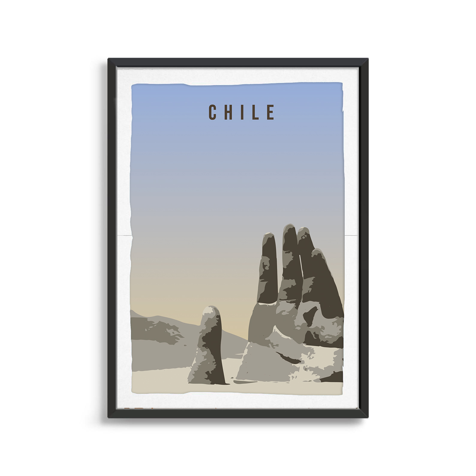 Chad country digital art print