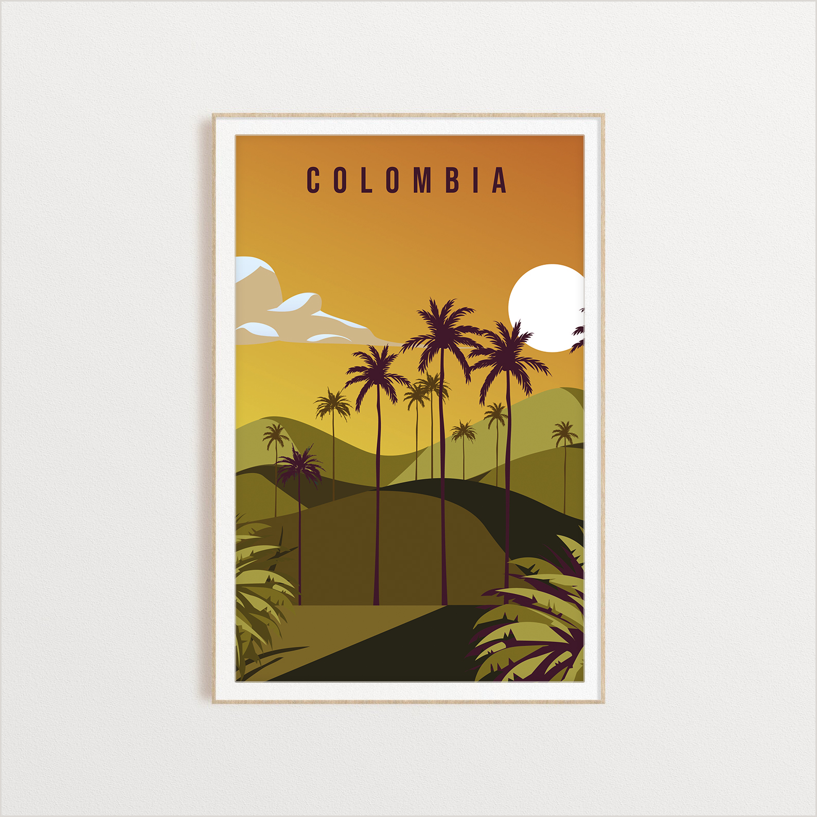 Colombia country digital art print