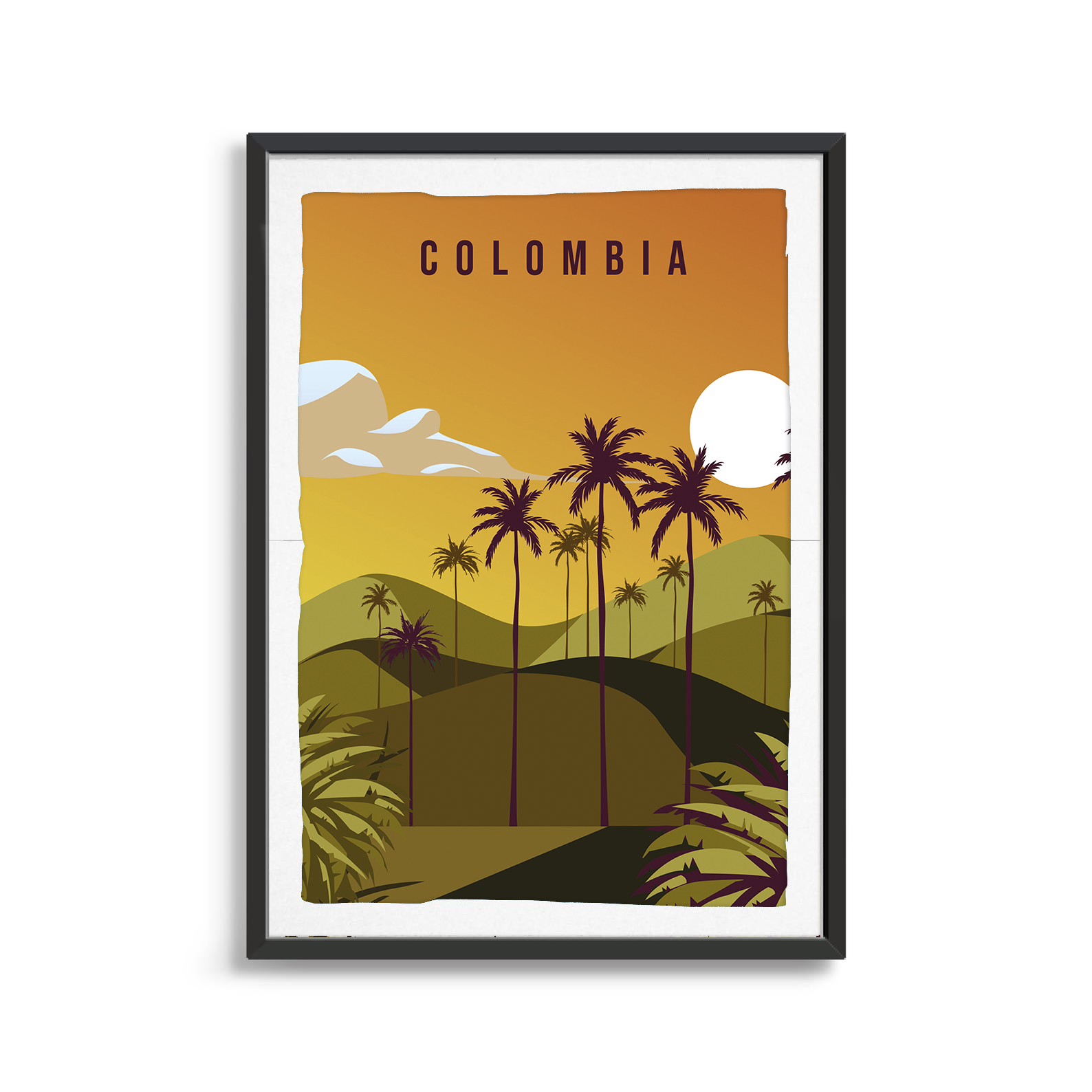 Colombia country digital art print
