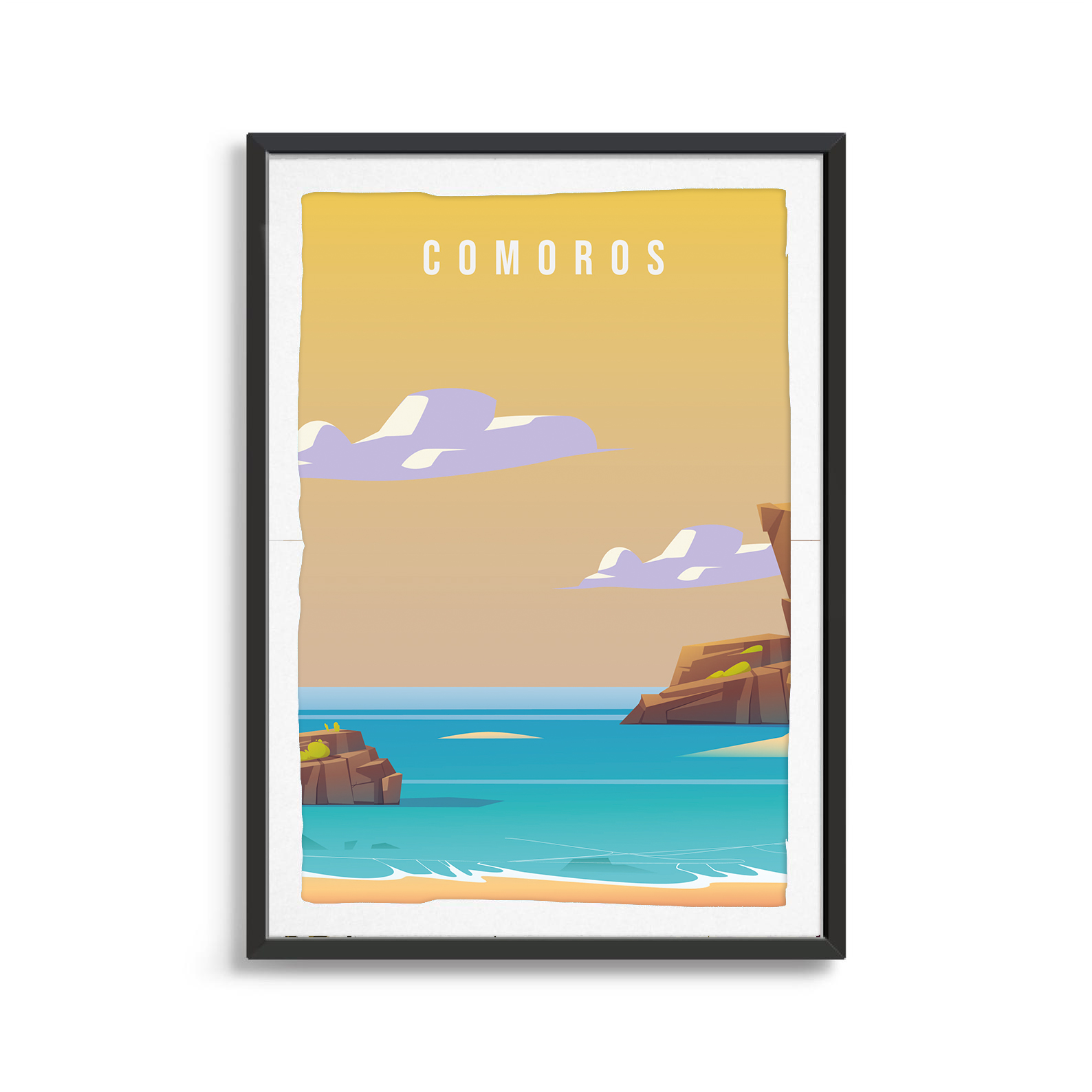 Comoros country digital art print