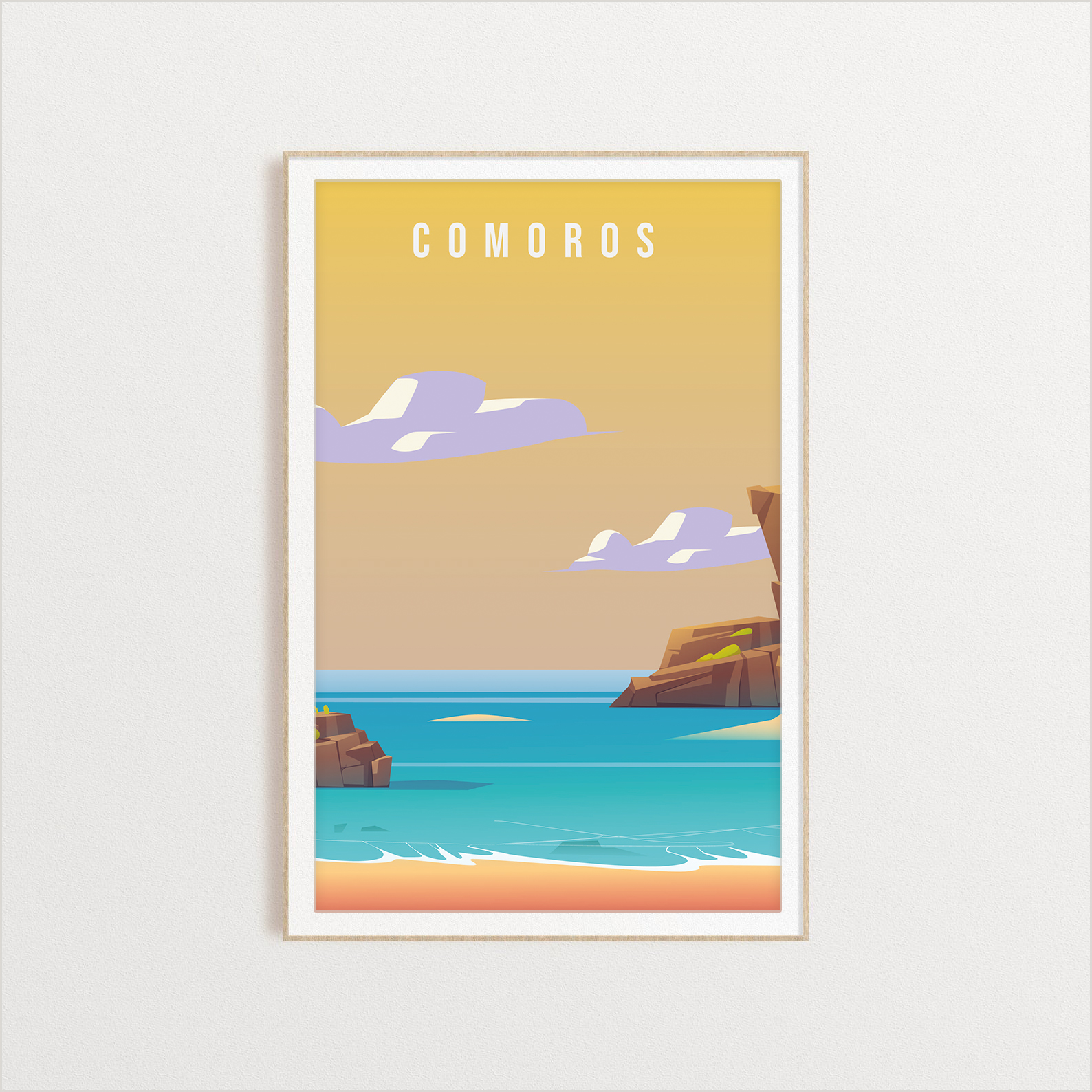 Comoros country digital art print