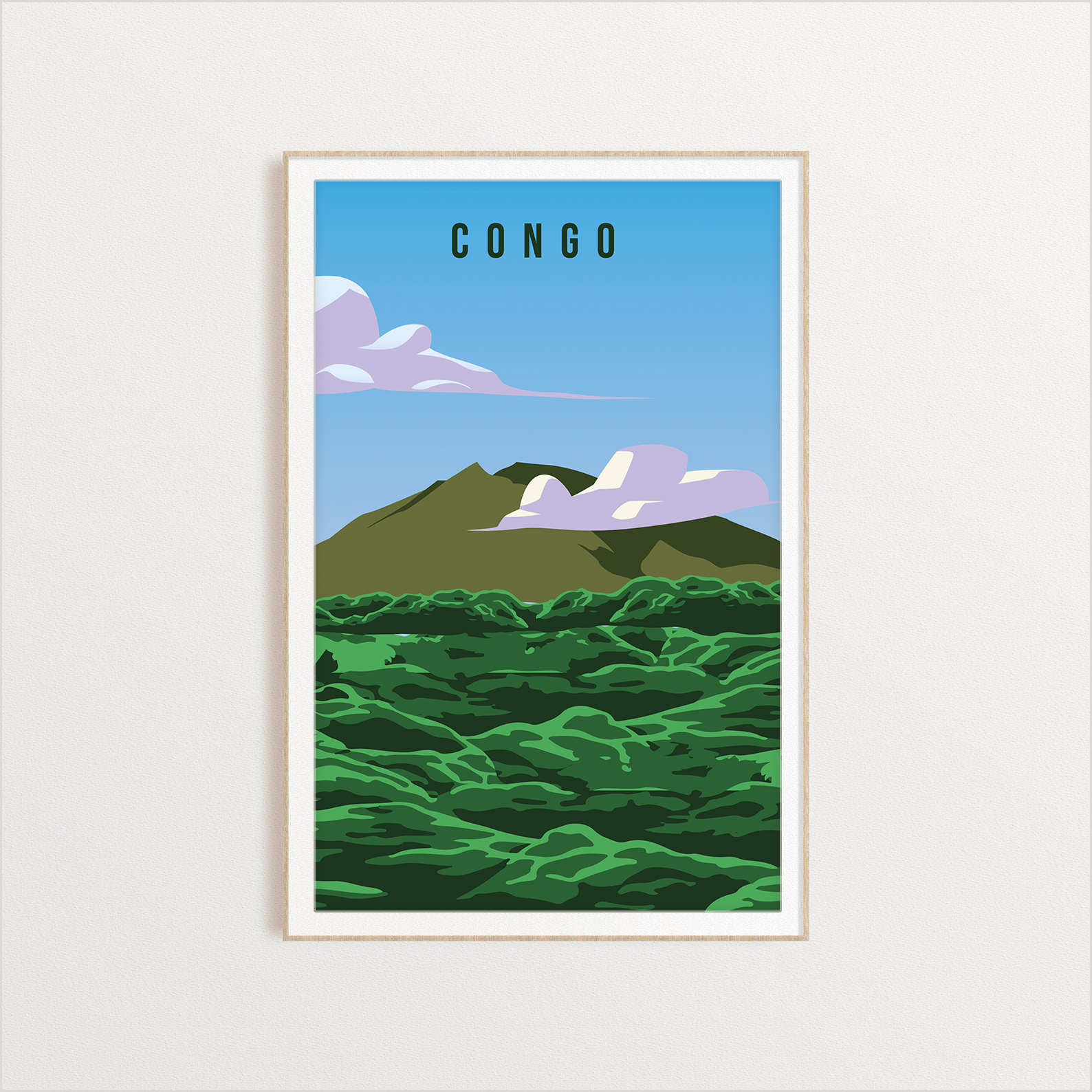 Congo country digital art print