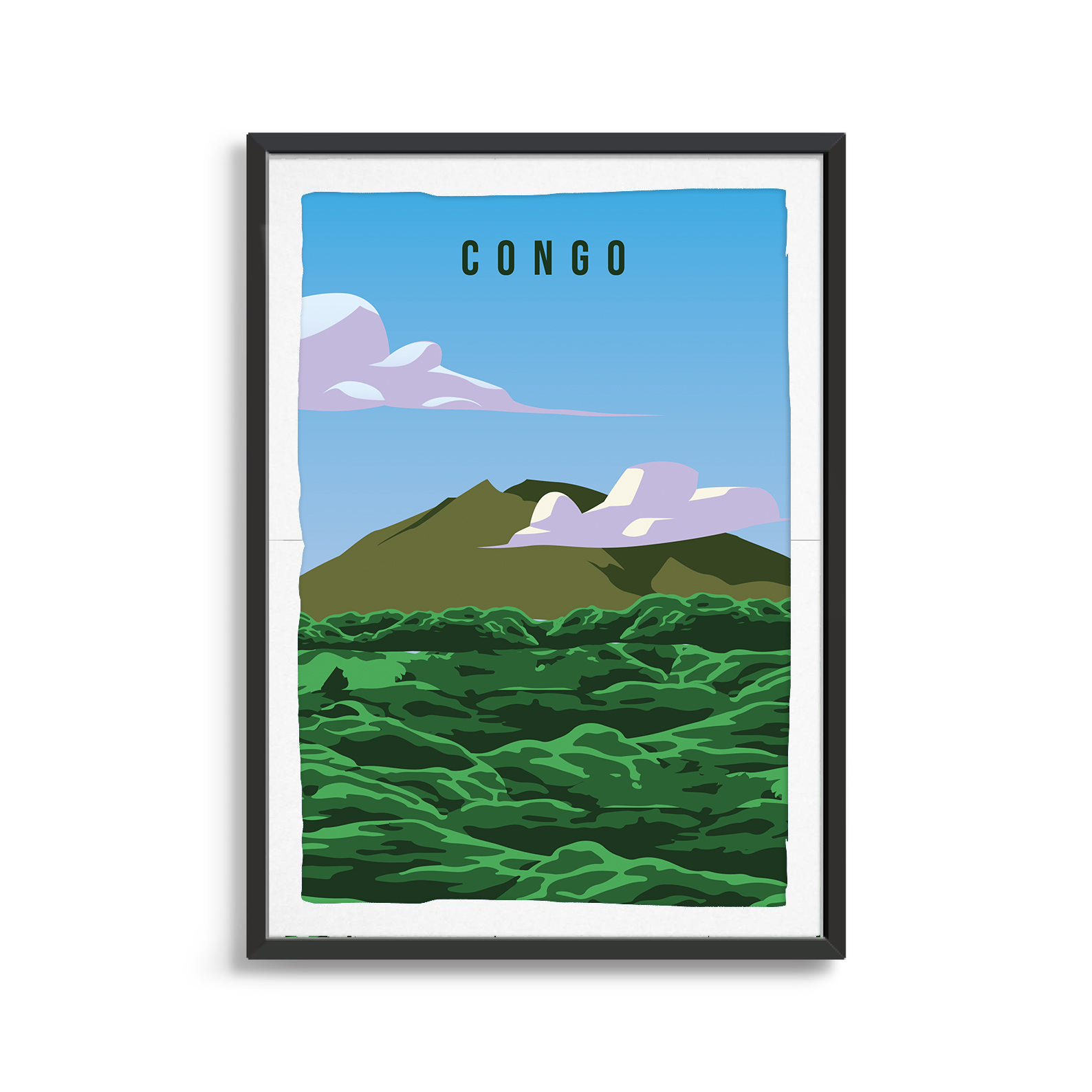 Congo country digital art print