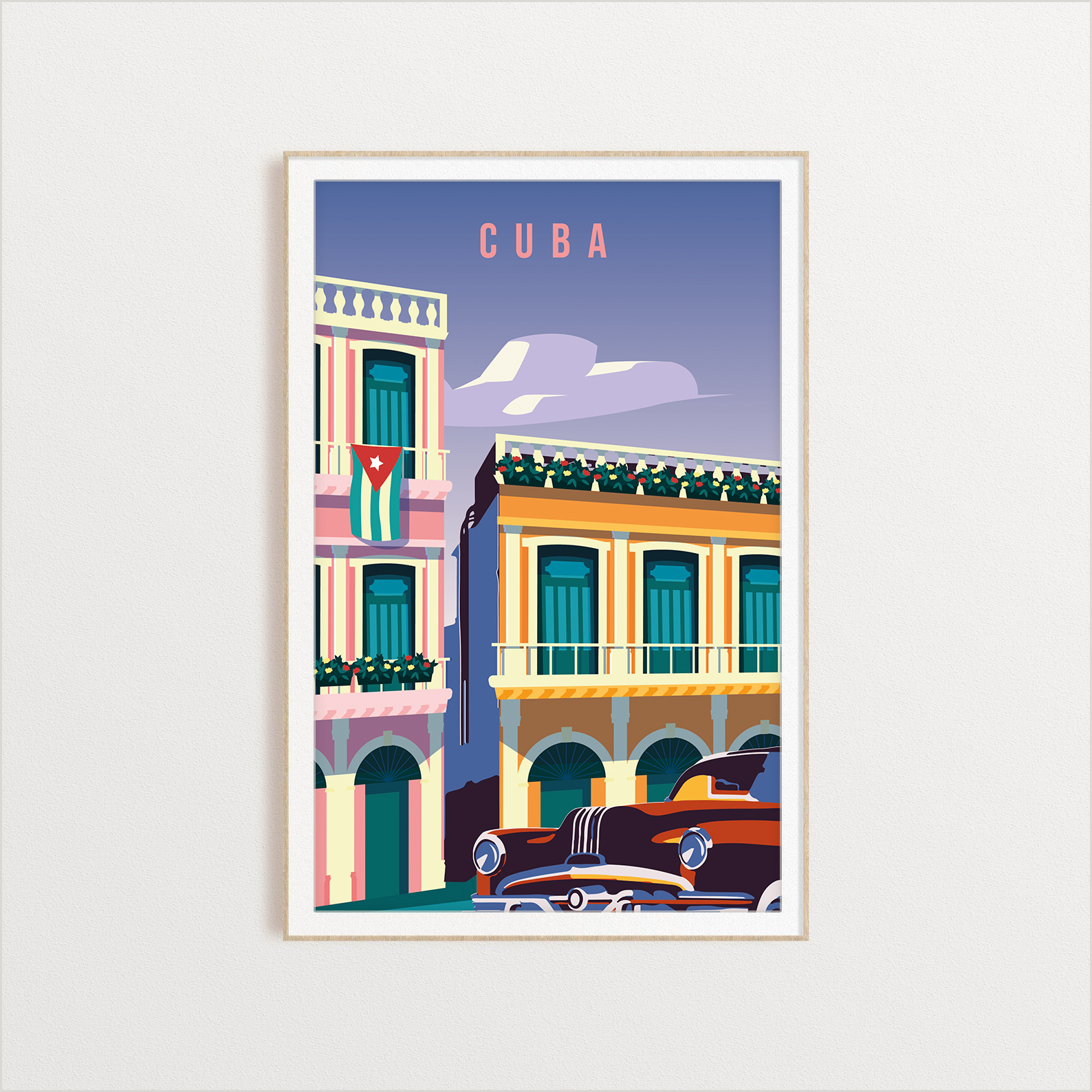 Cuba country digital art print