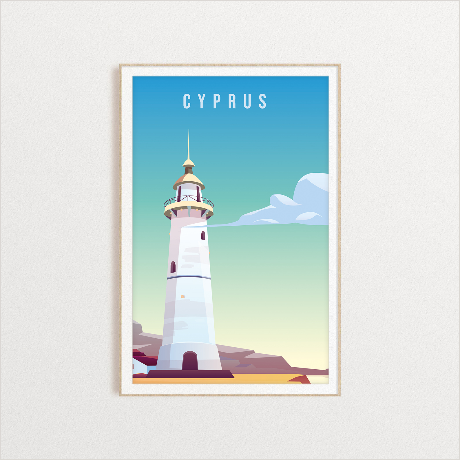 Cyprus country digital art print