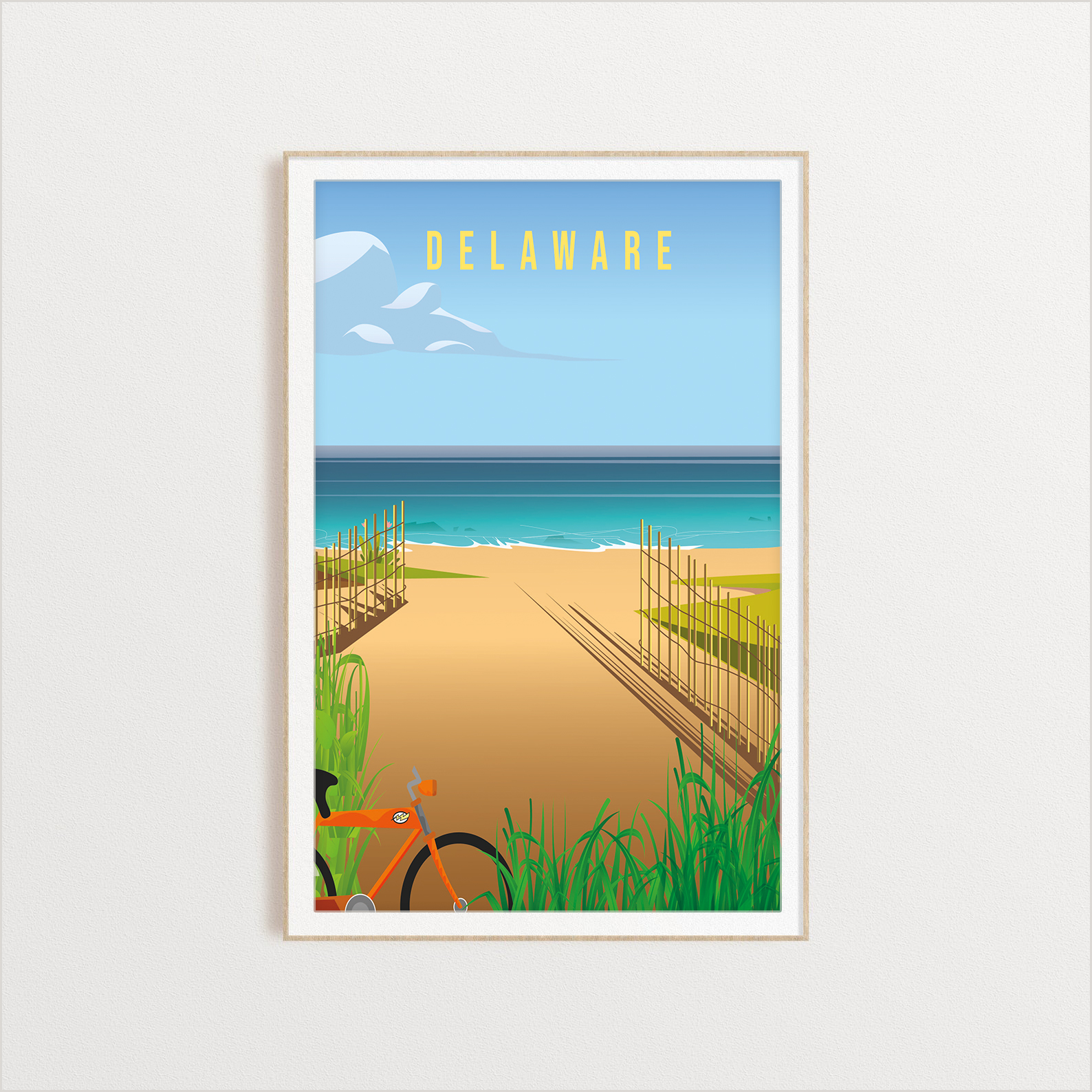 Delaware state digital art print