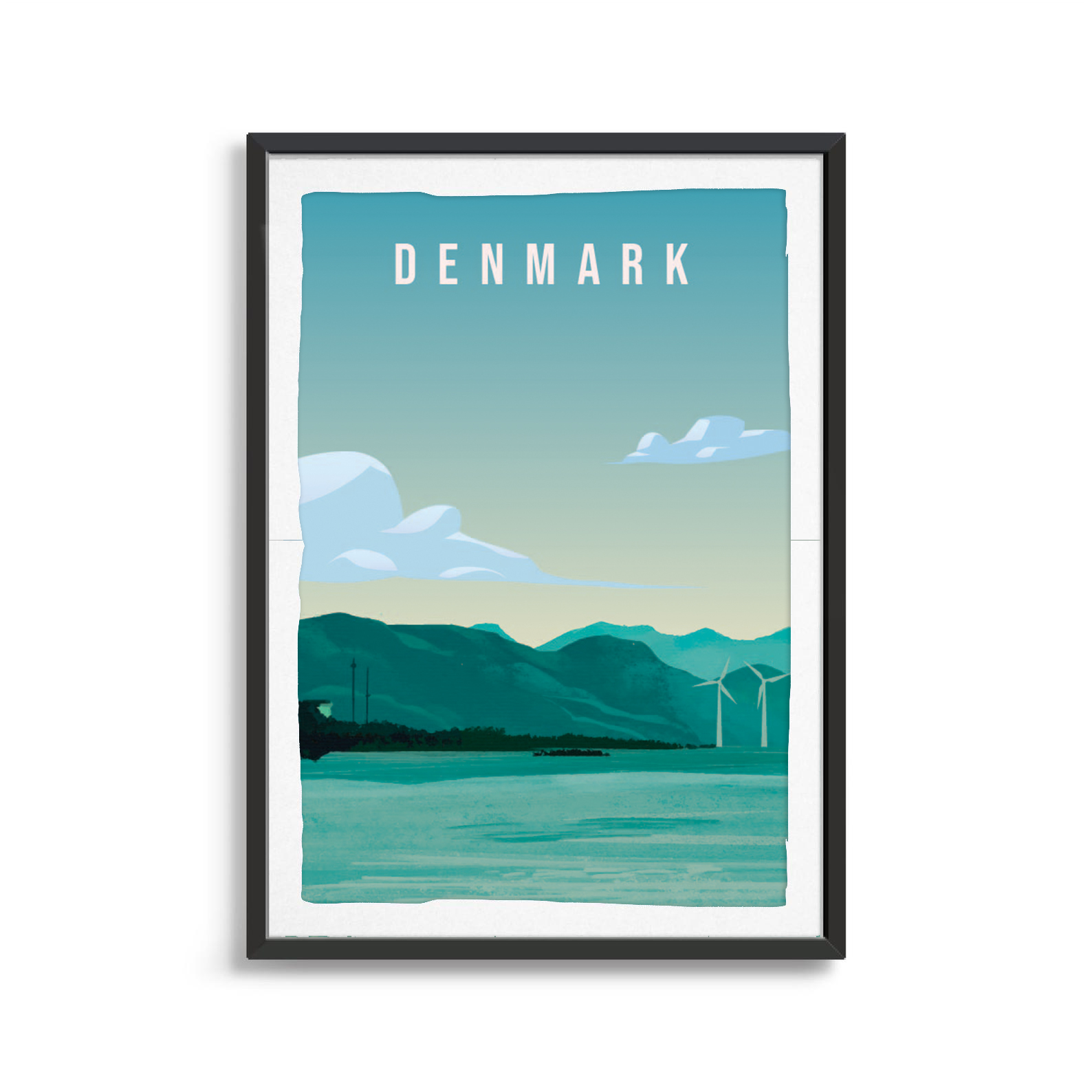 Djibouti country digital art print