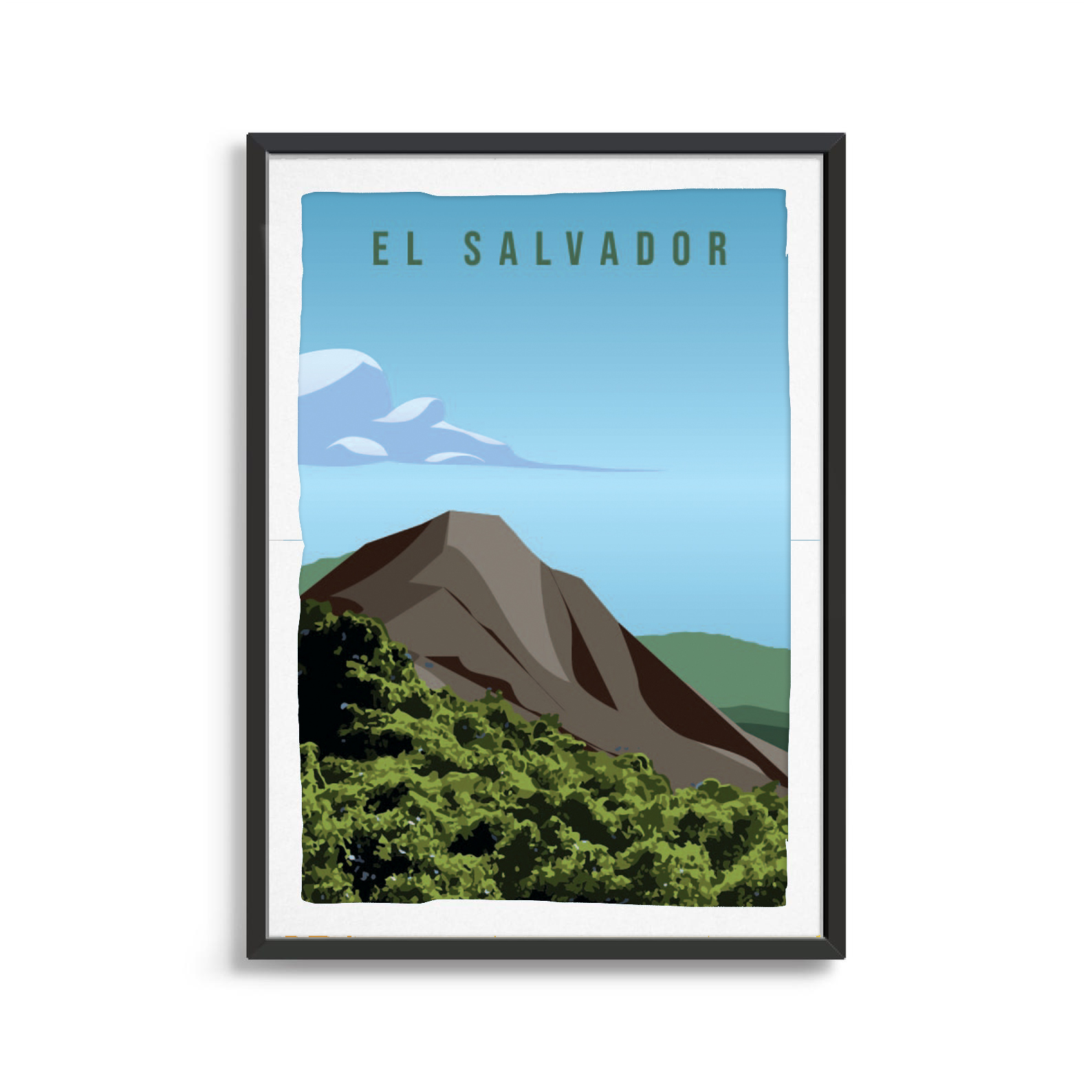 El Salvador country digital art print