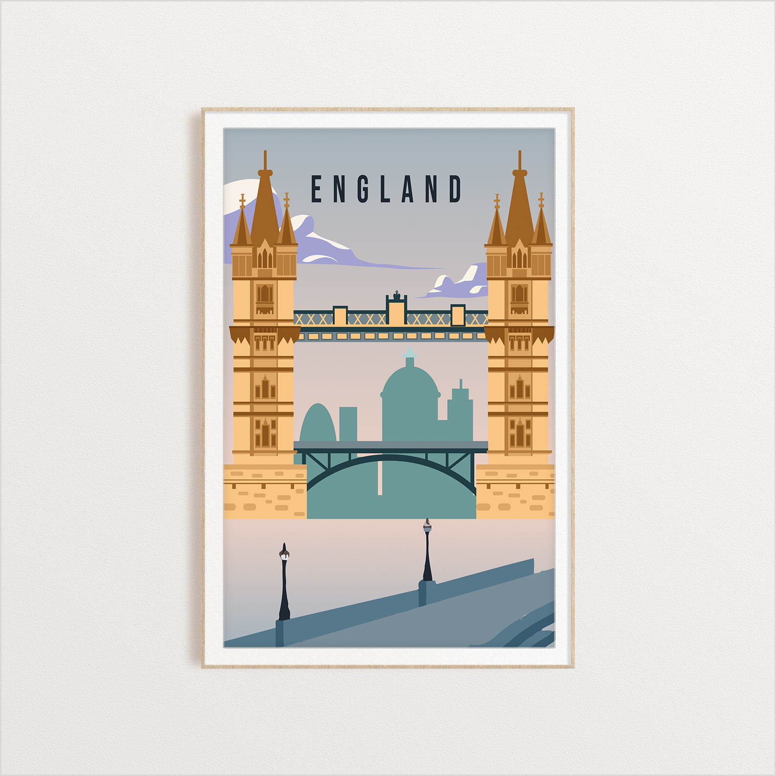 England country digital art print