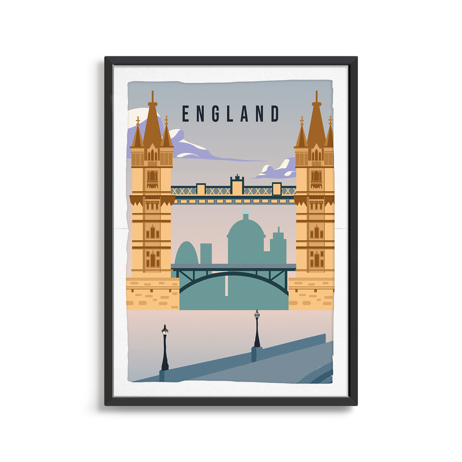 England country digital art print
