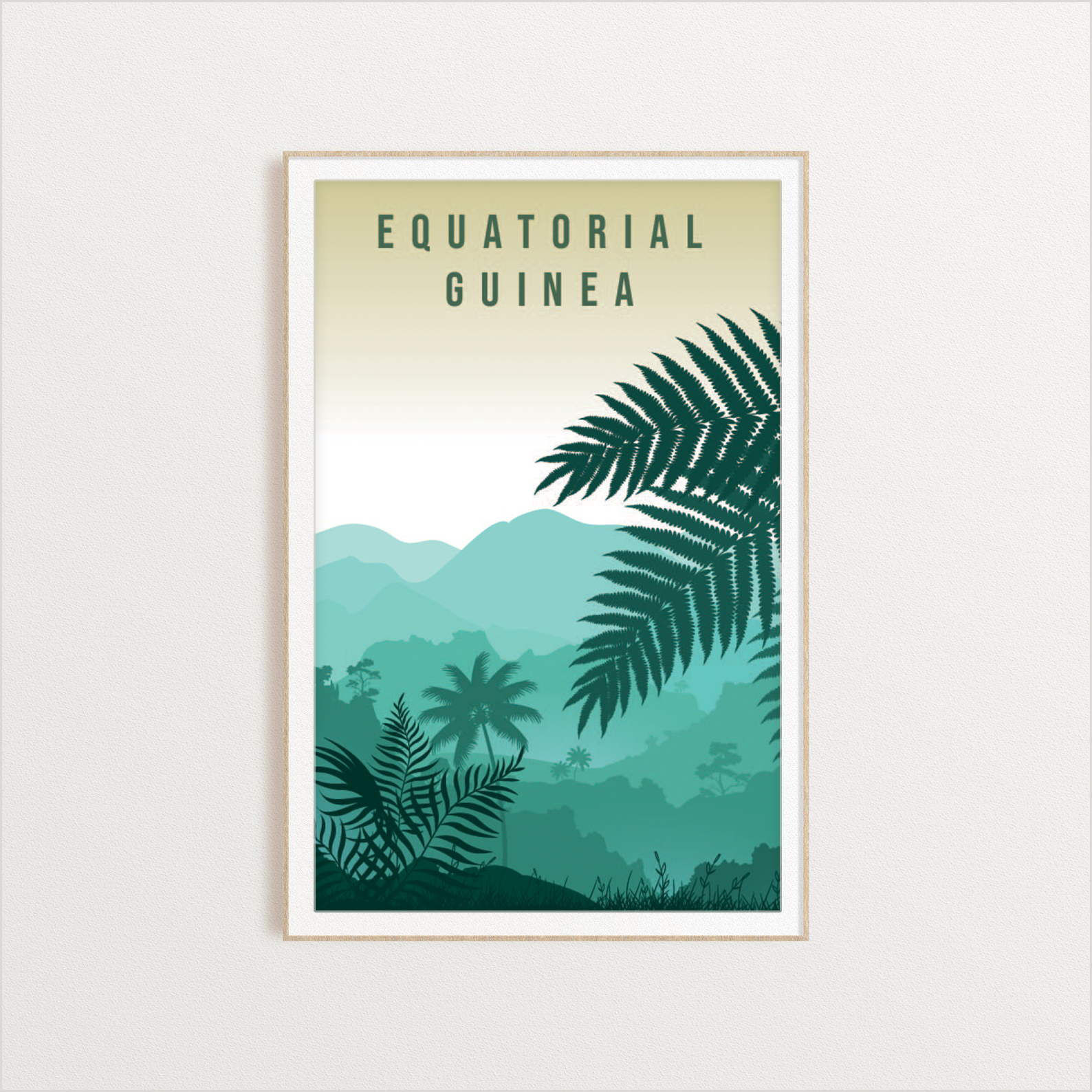 Equatorial Guinea country digital art print