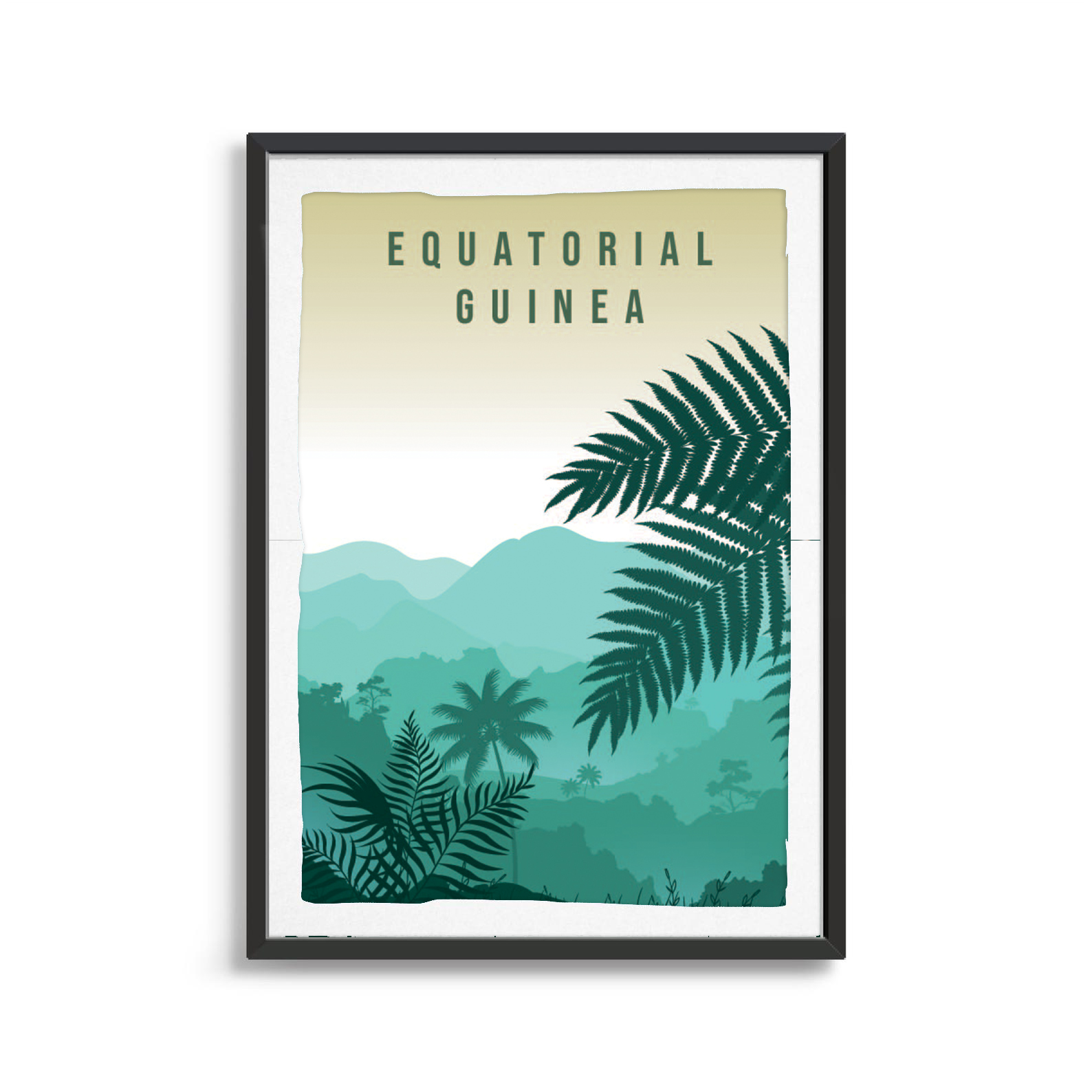 Equatorial Guinea country digital art print