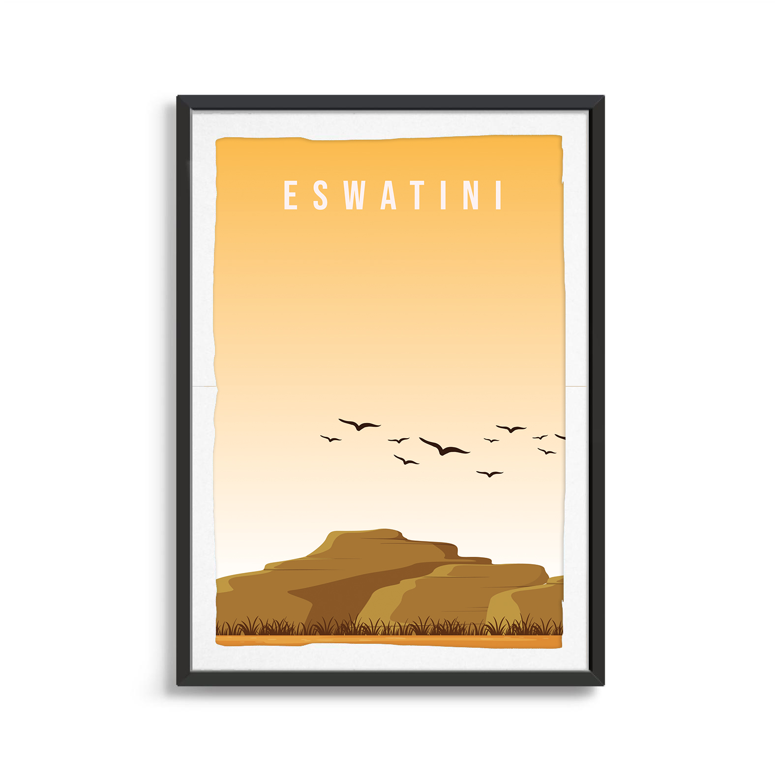 Eswatini country digital art print