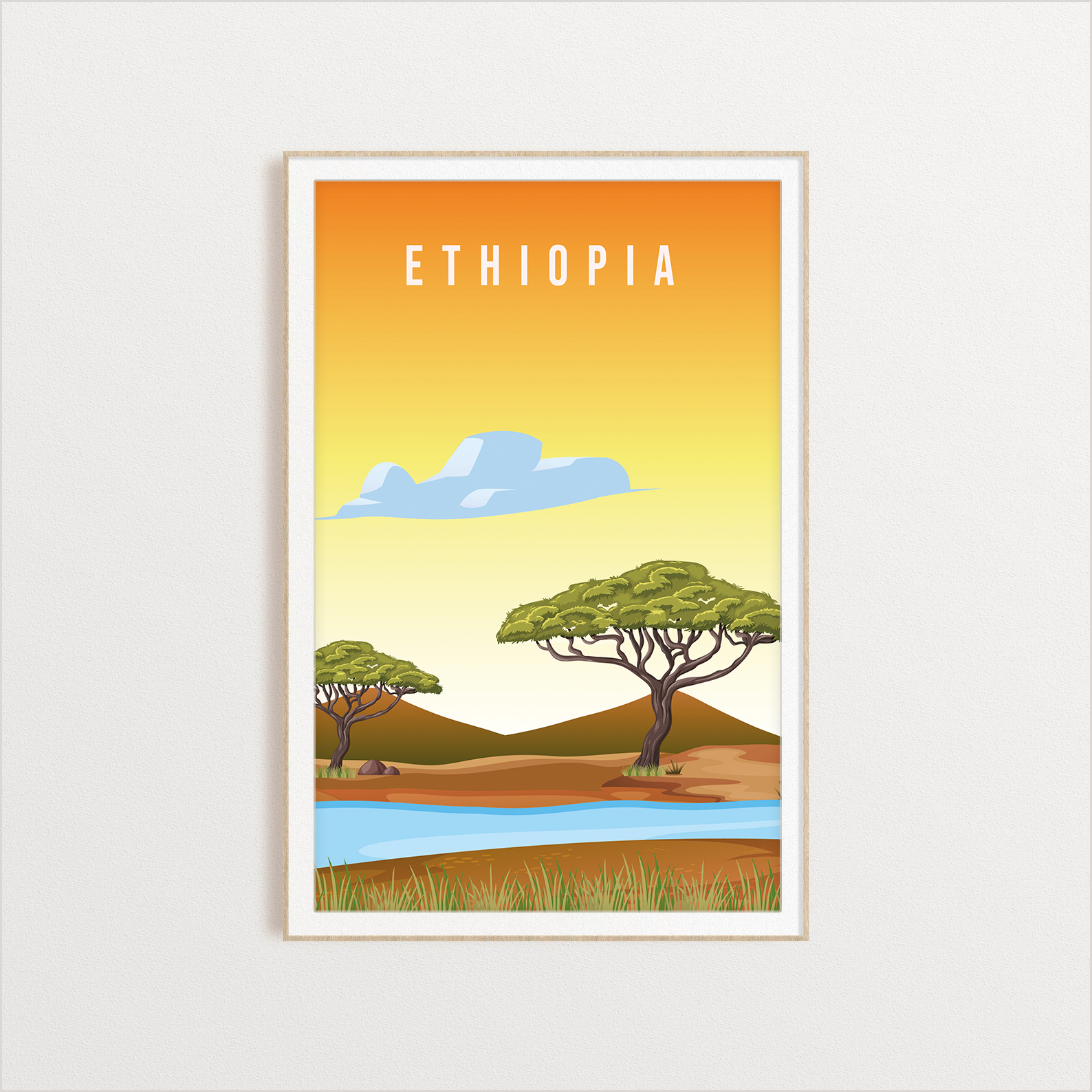 Ethiopia country digital art print