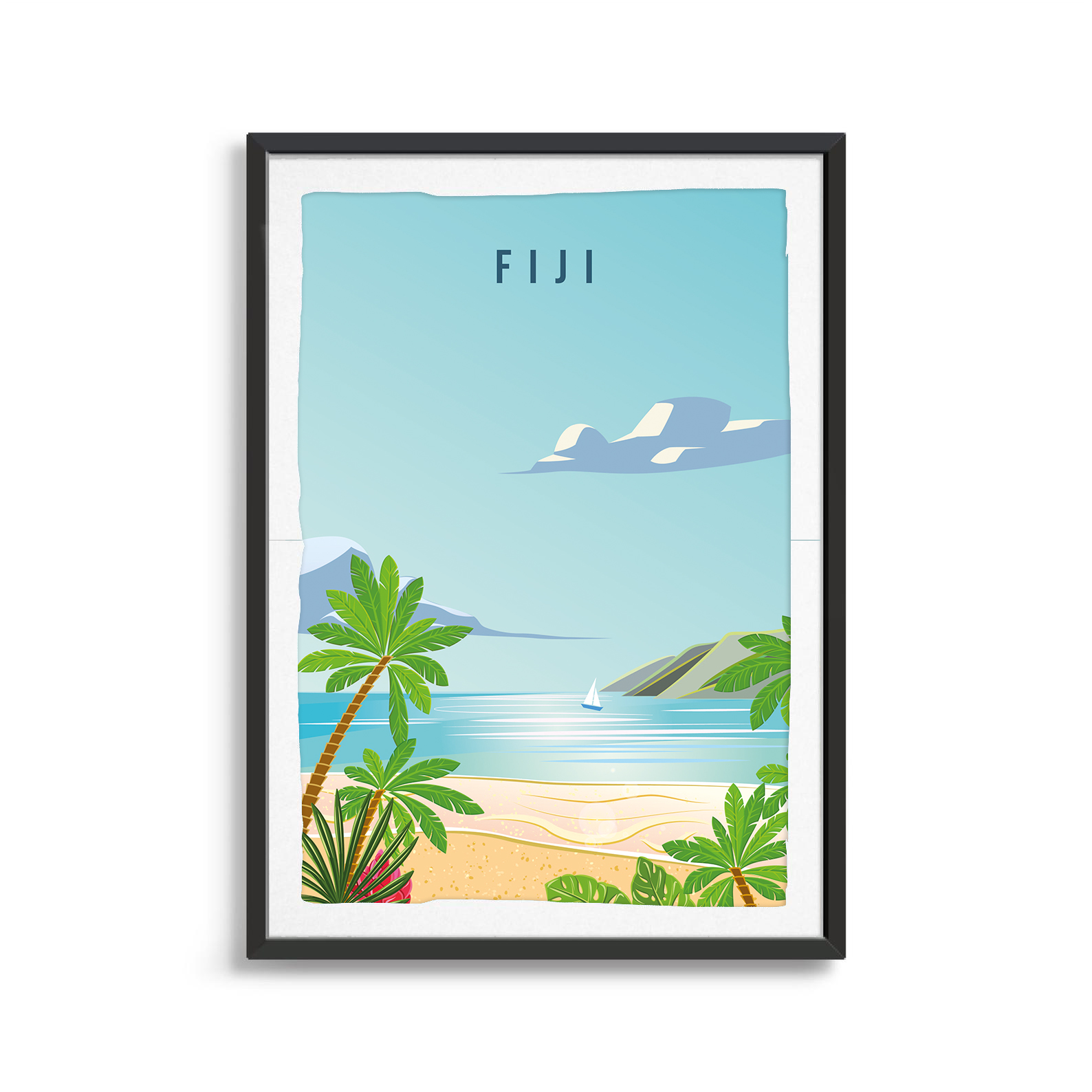 Fiji country digital art print