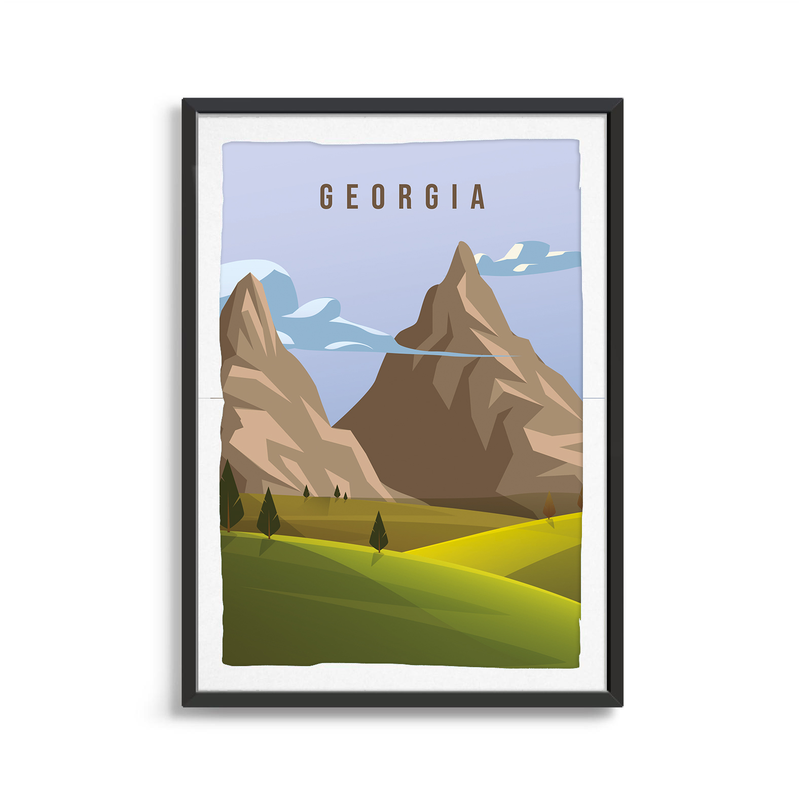 Georgia state digital art print