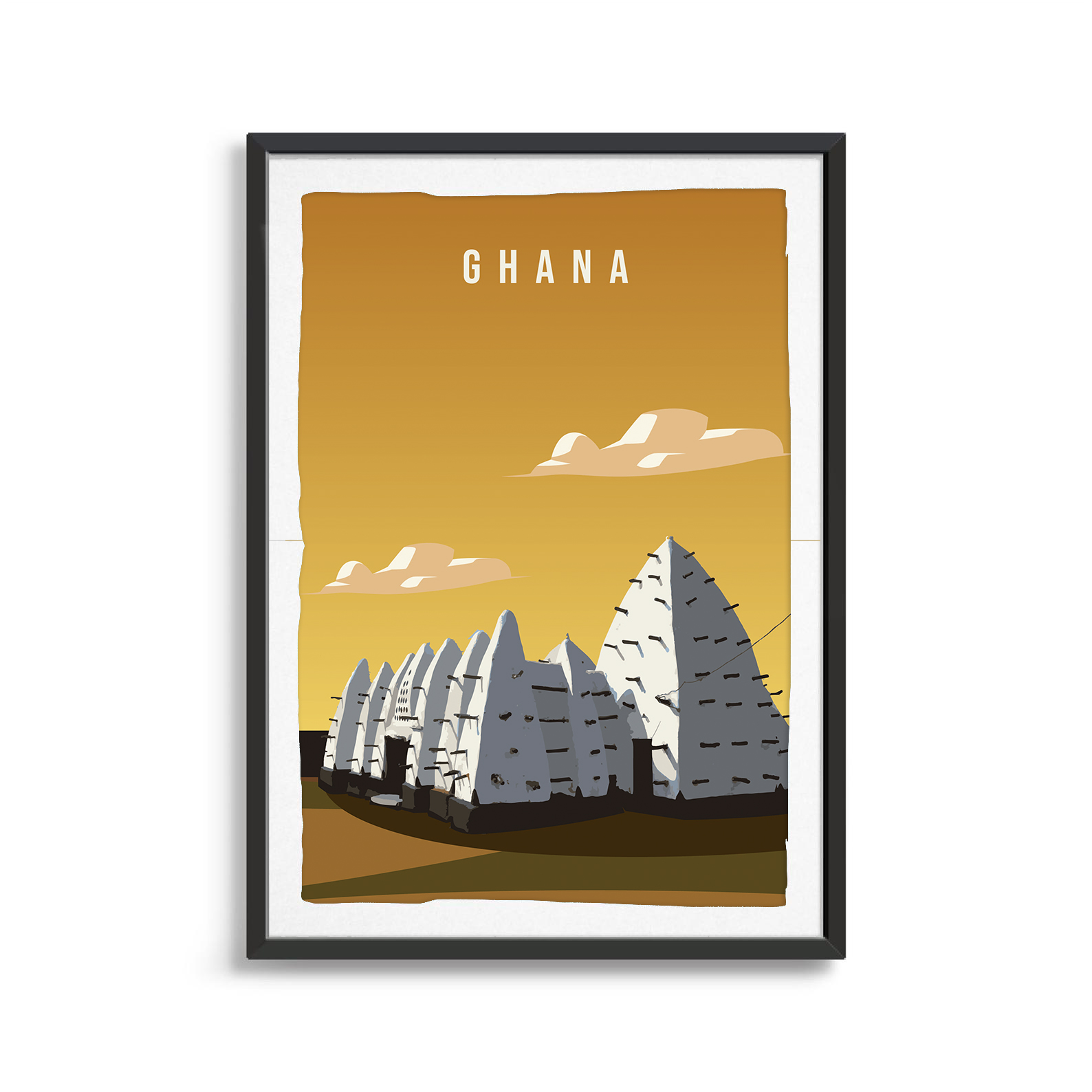 Ghana country digital art print