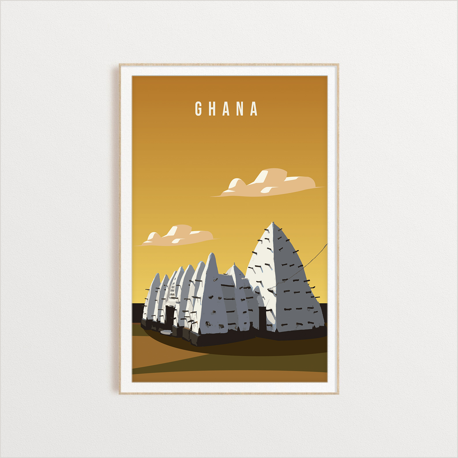 Ghana country digital art print