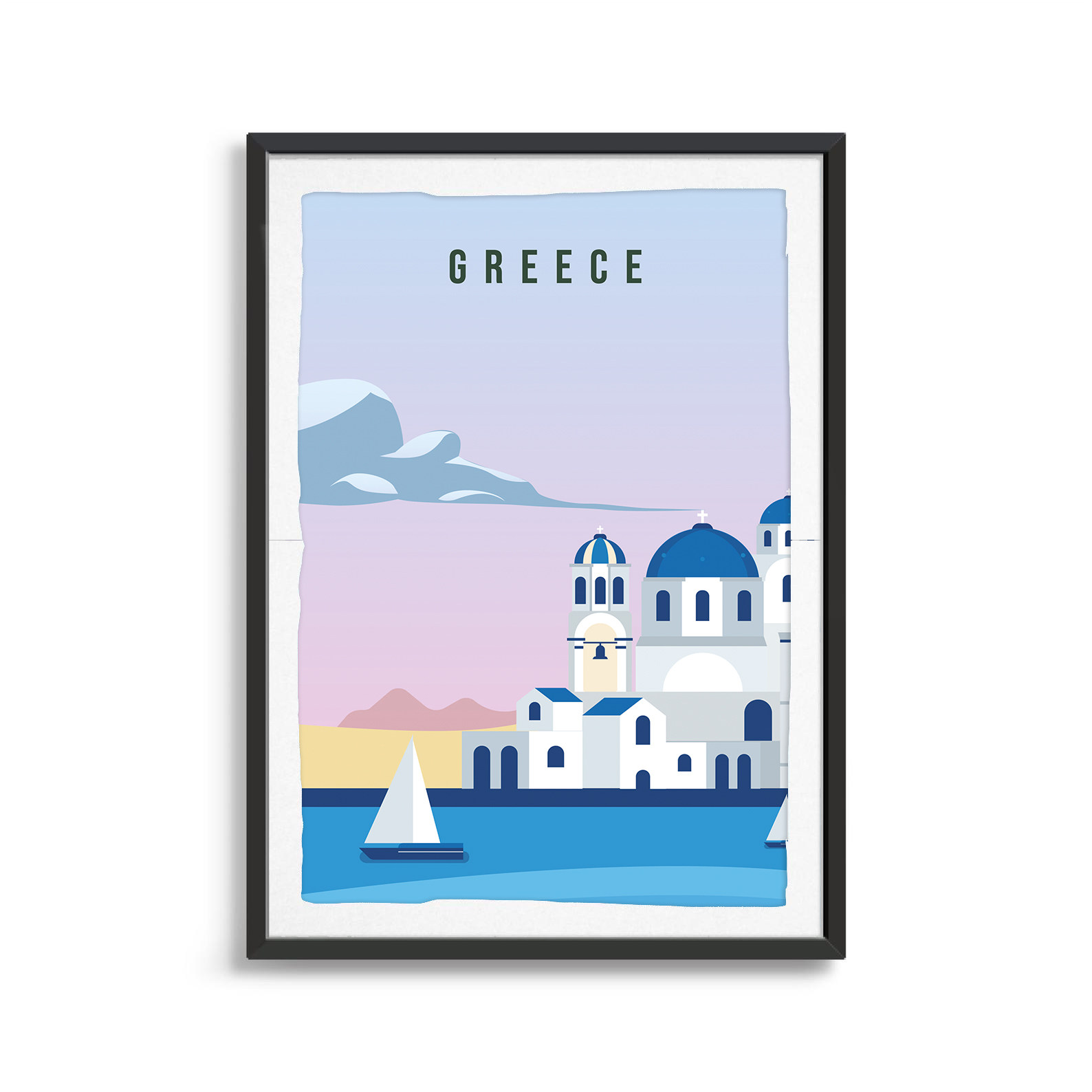 Greece country digital art print