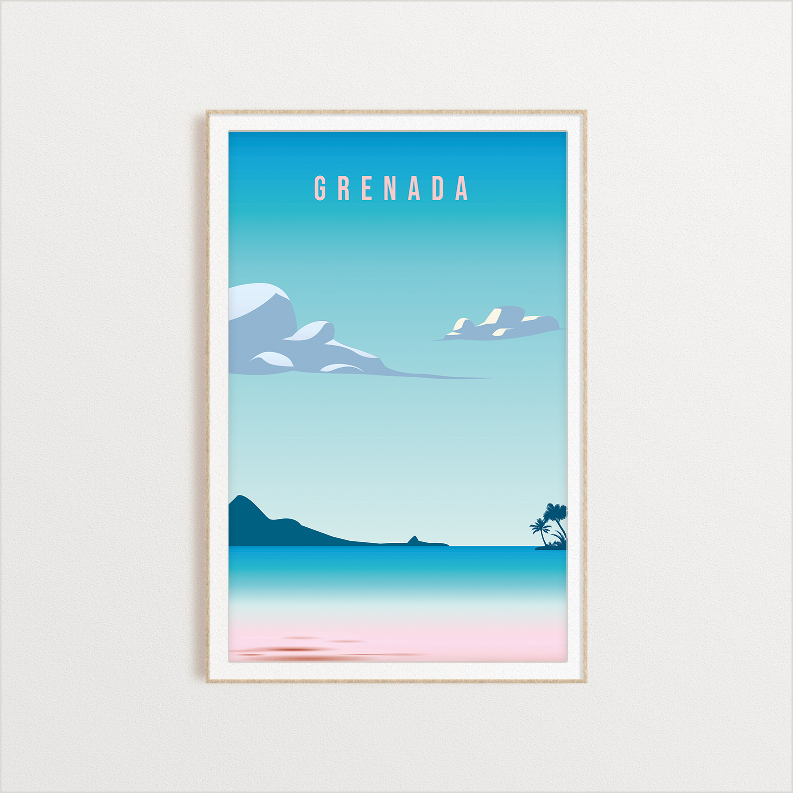 Grenada country digital art print