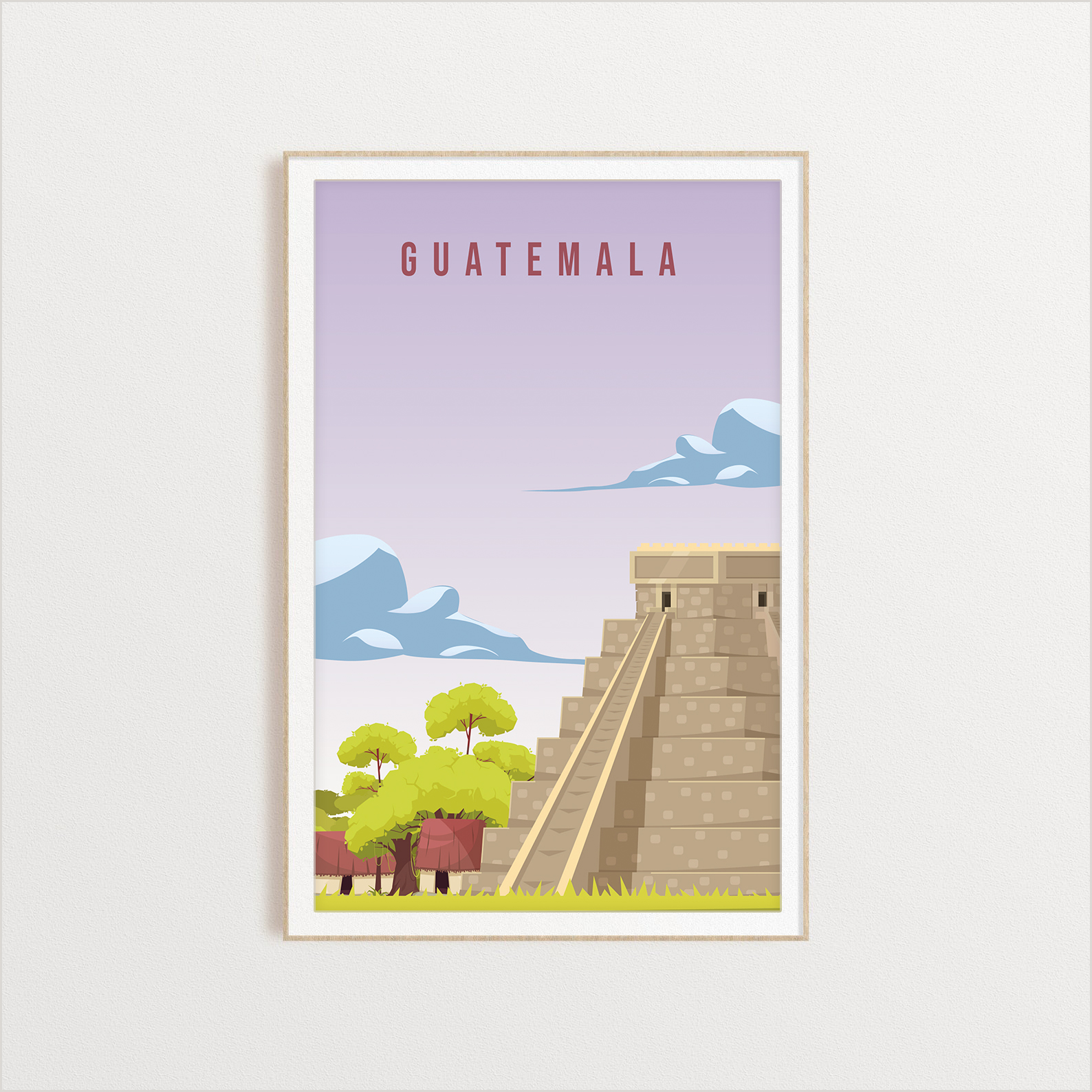 Guatemala country digital art print