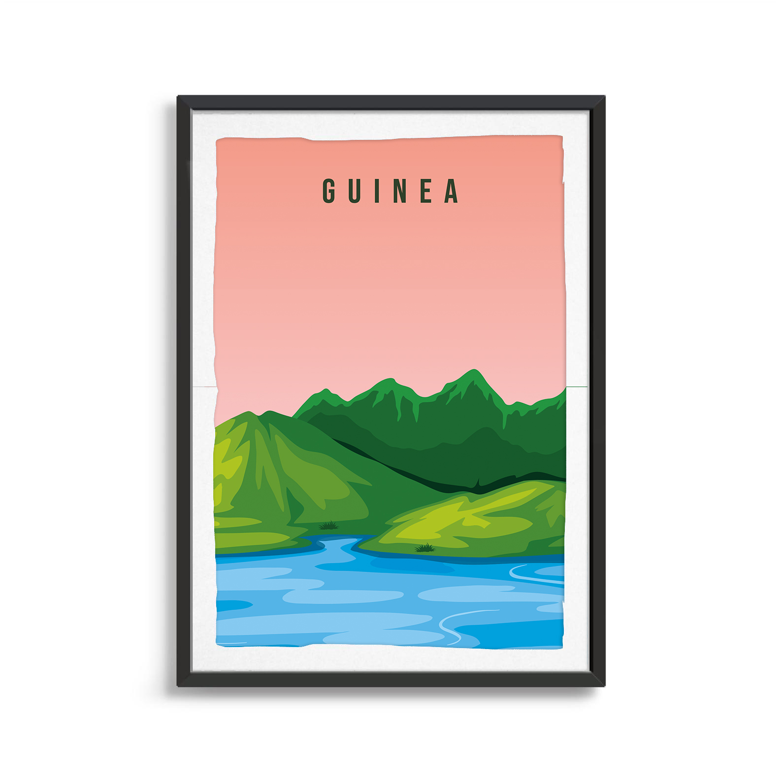 Guinea country digital art print
