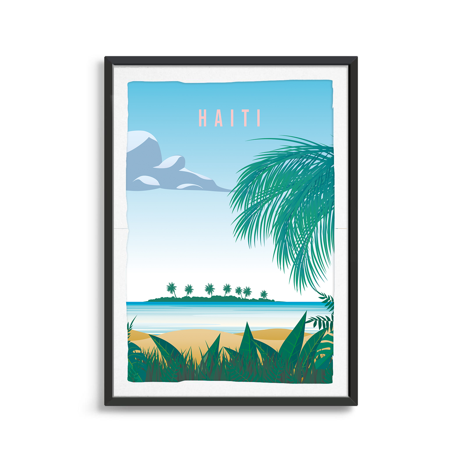 Haiti country digital art print