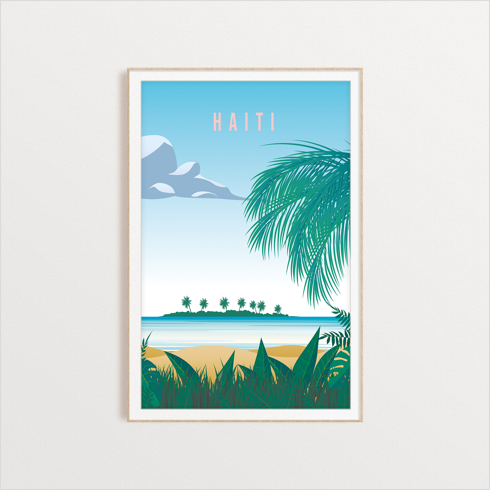Haiti country digital art print