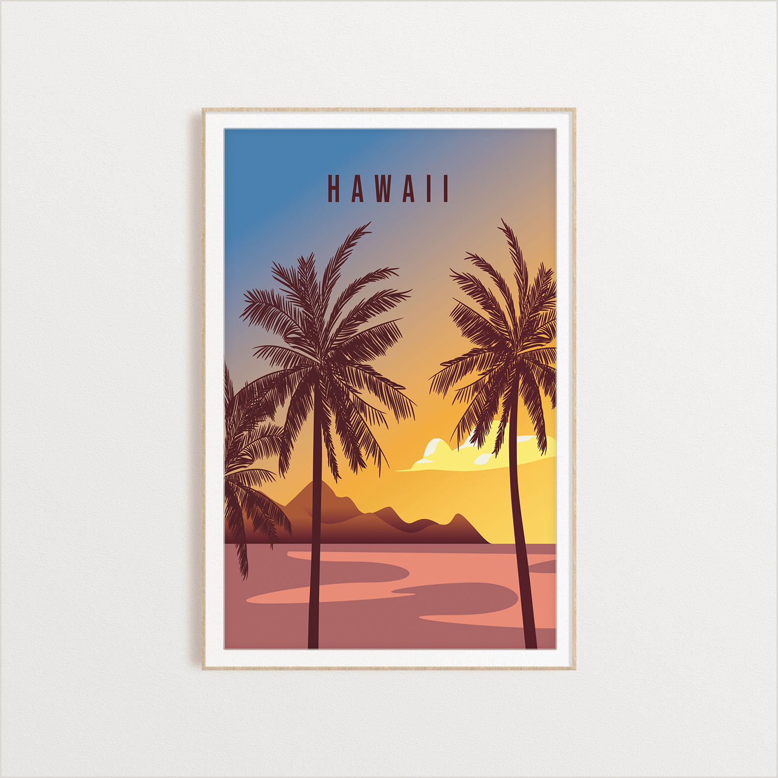Hawaii state digital art print