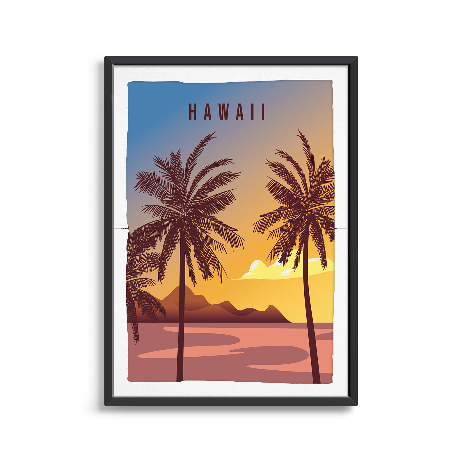 Hawaii state digital art print
