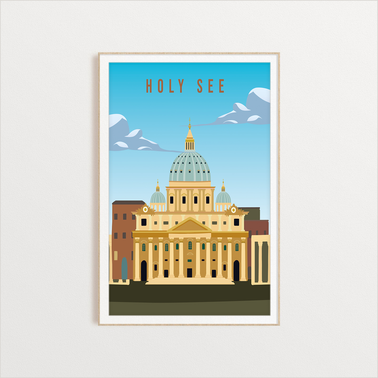 Holy See country digital art print