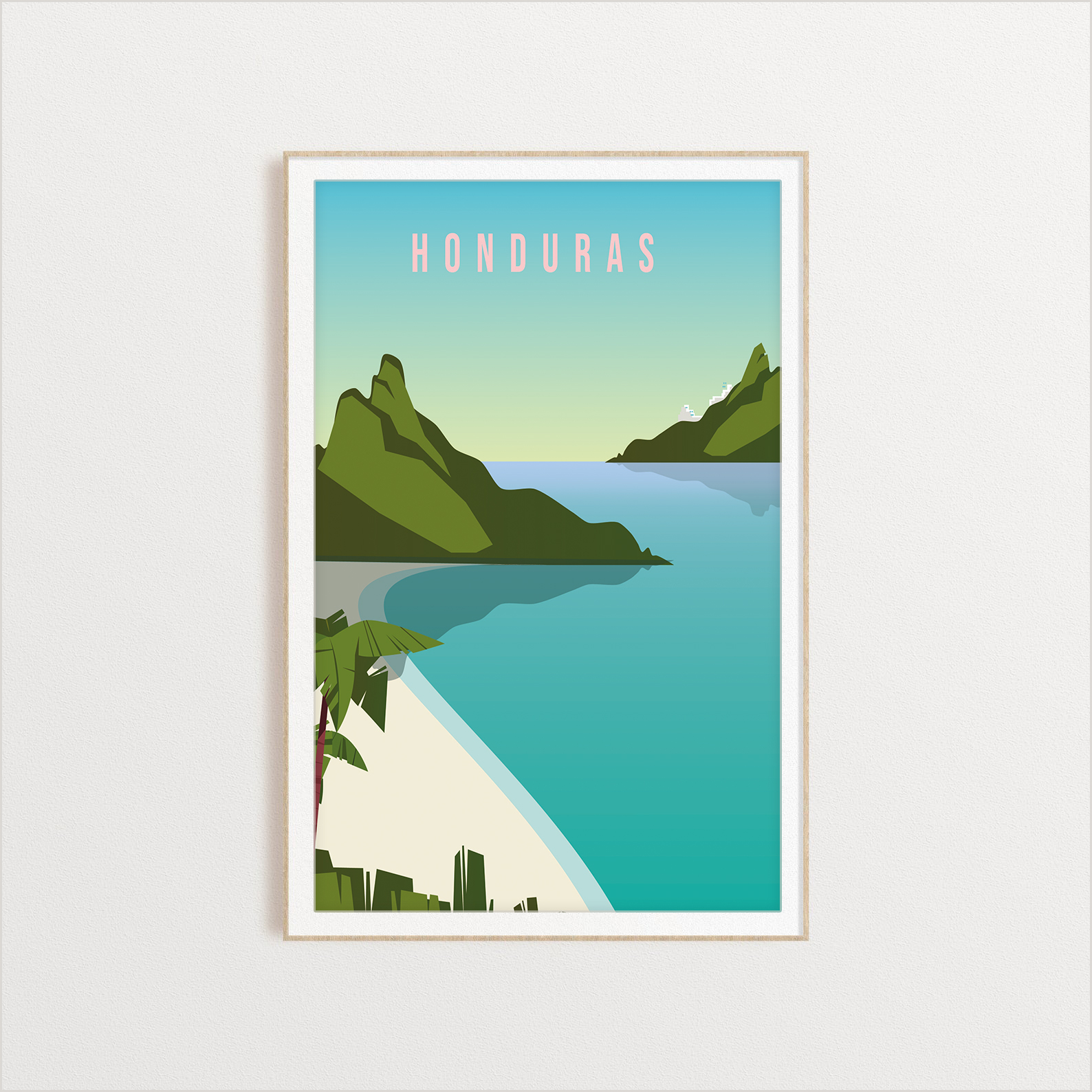 Honduras country digital art print