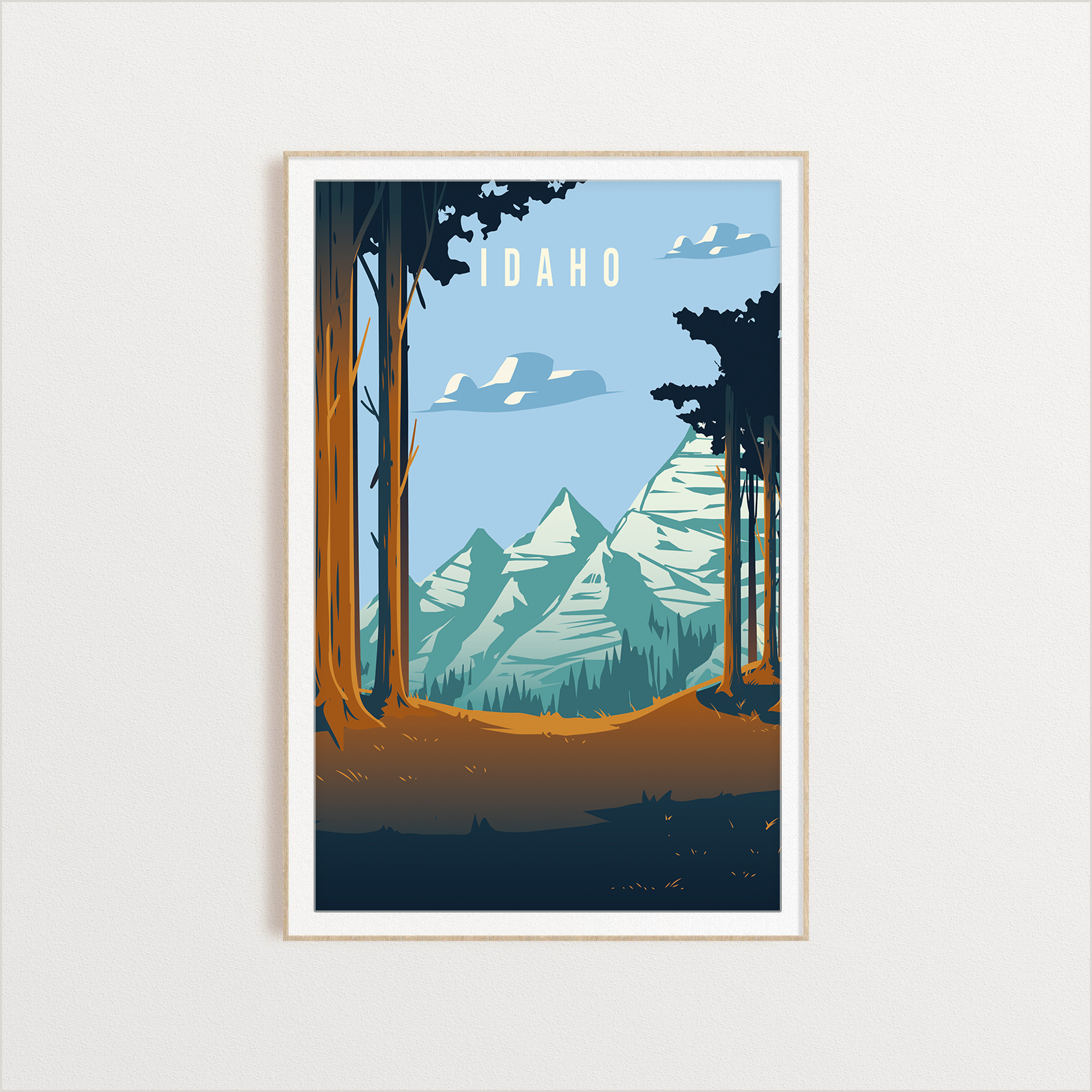 Idaho state digital art print