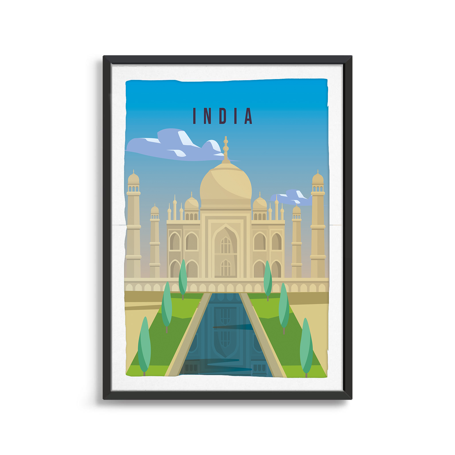 India country digital art print