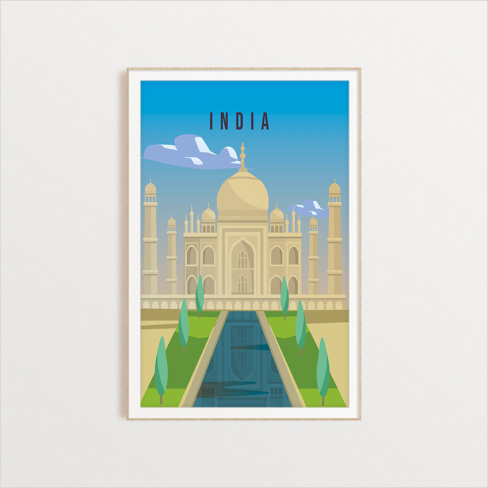 India country digital art print