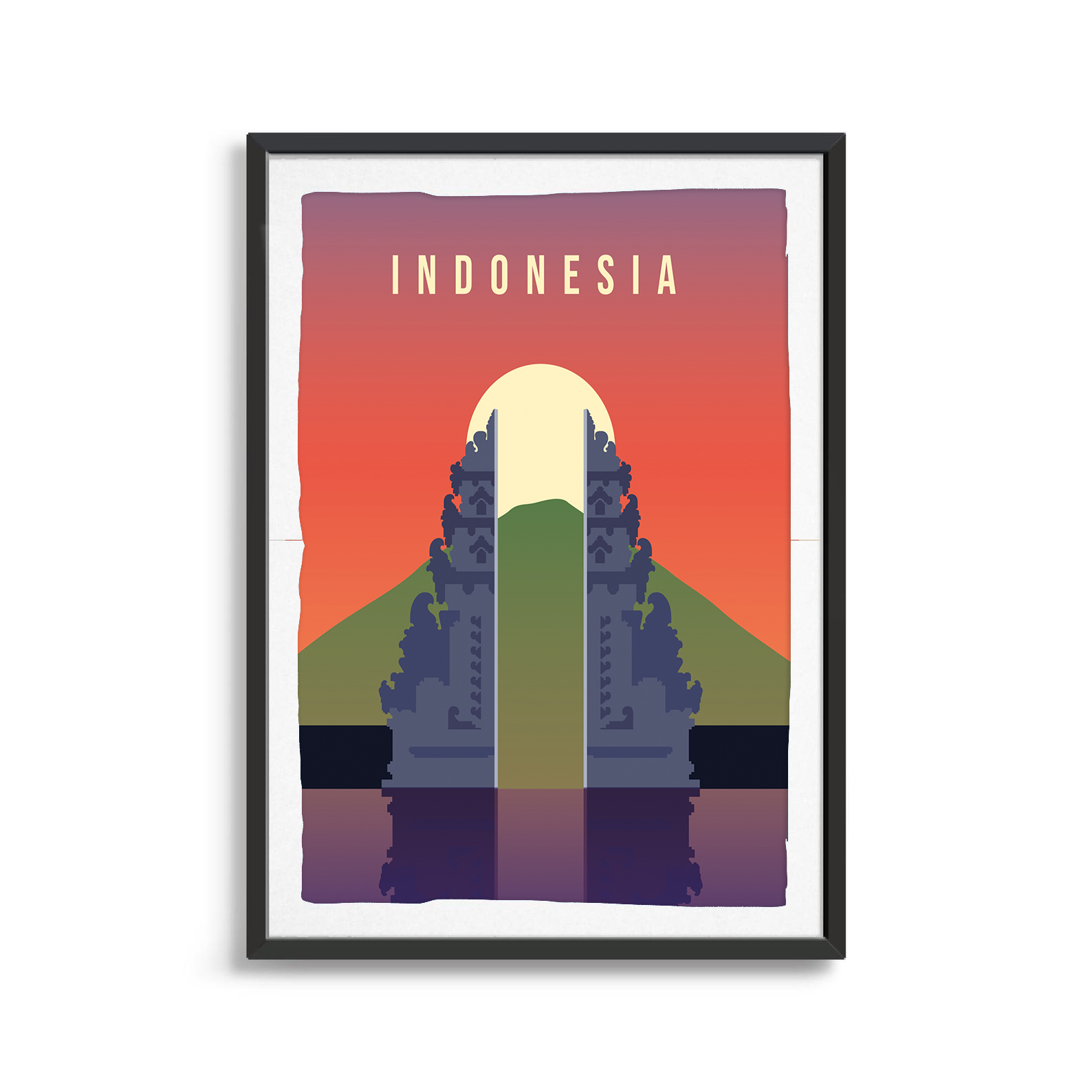 Indonesia country digital art print