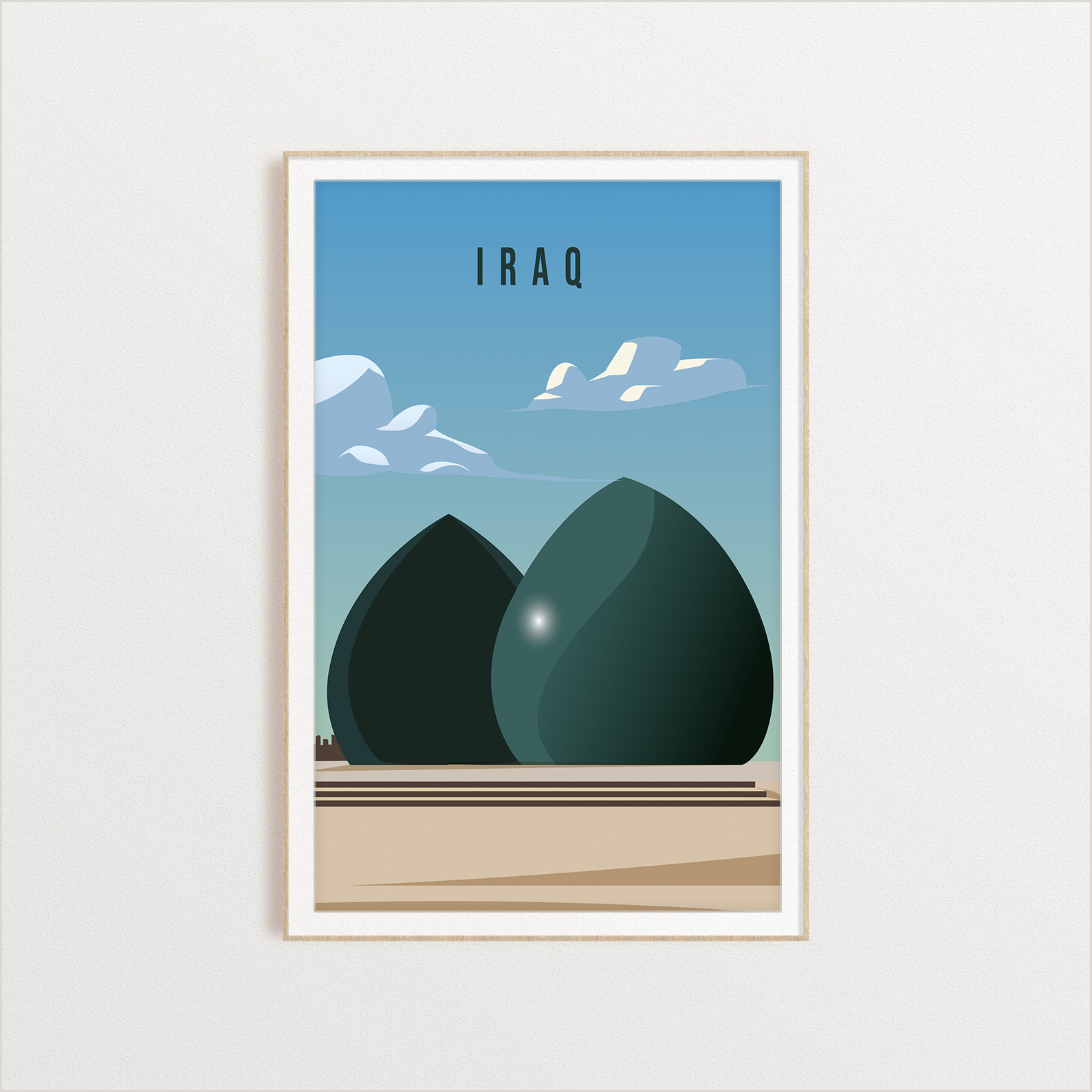 Iraq country digital art print
