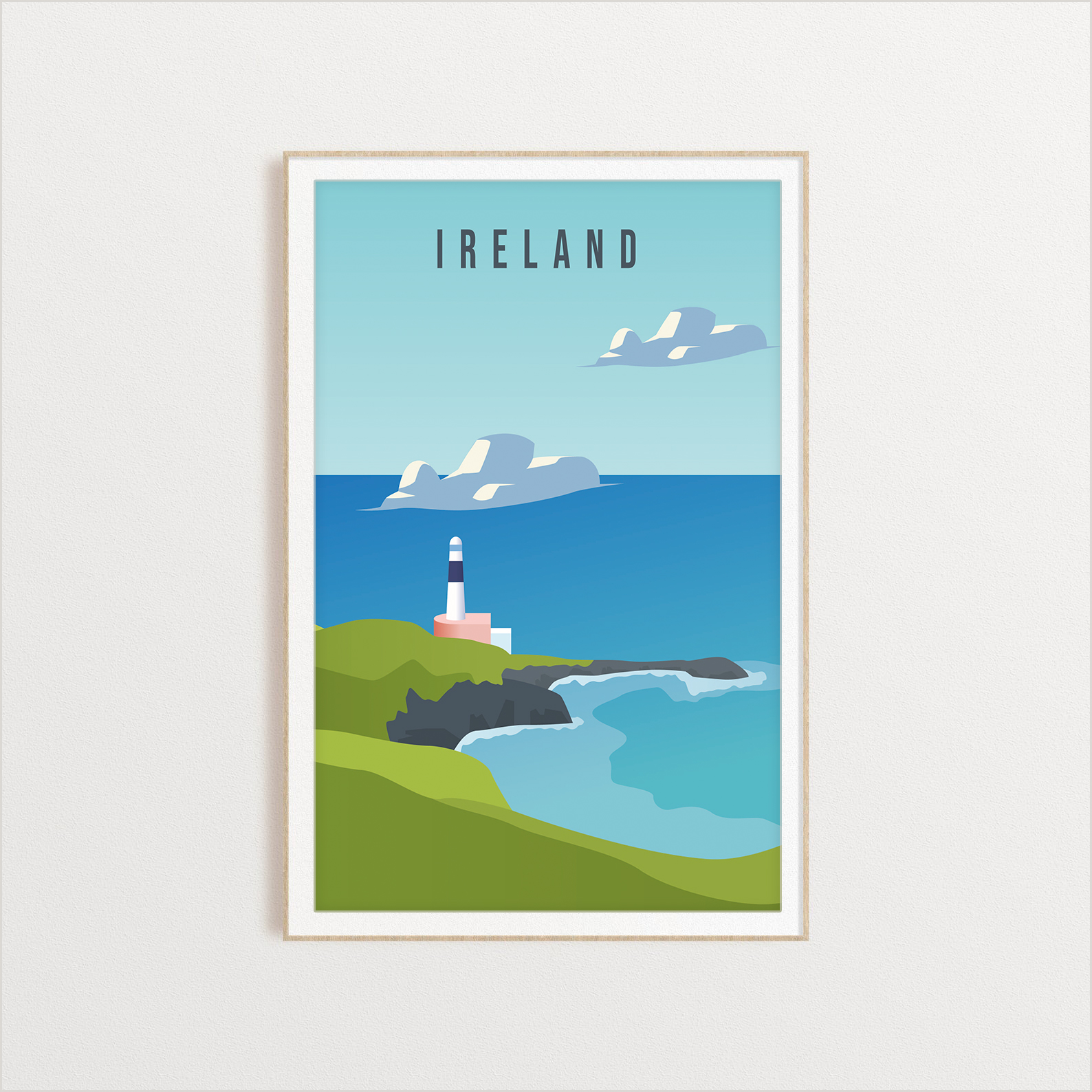 Ireland country digital art print
