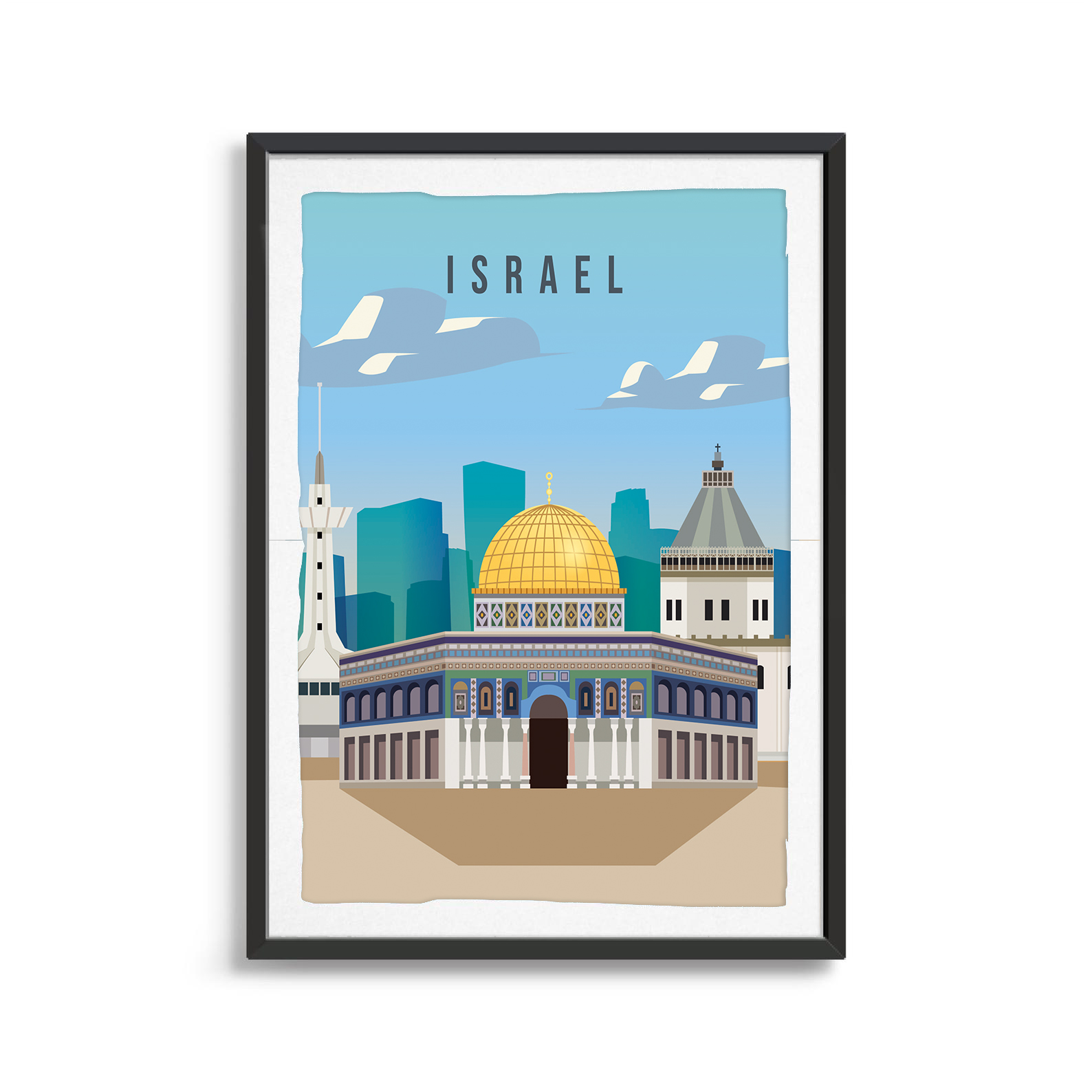 Israel country digital art print