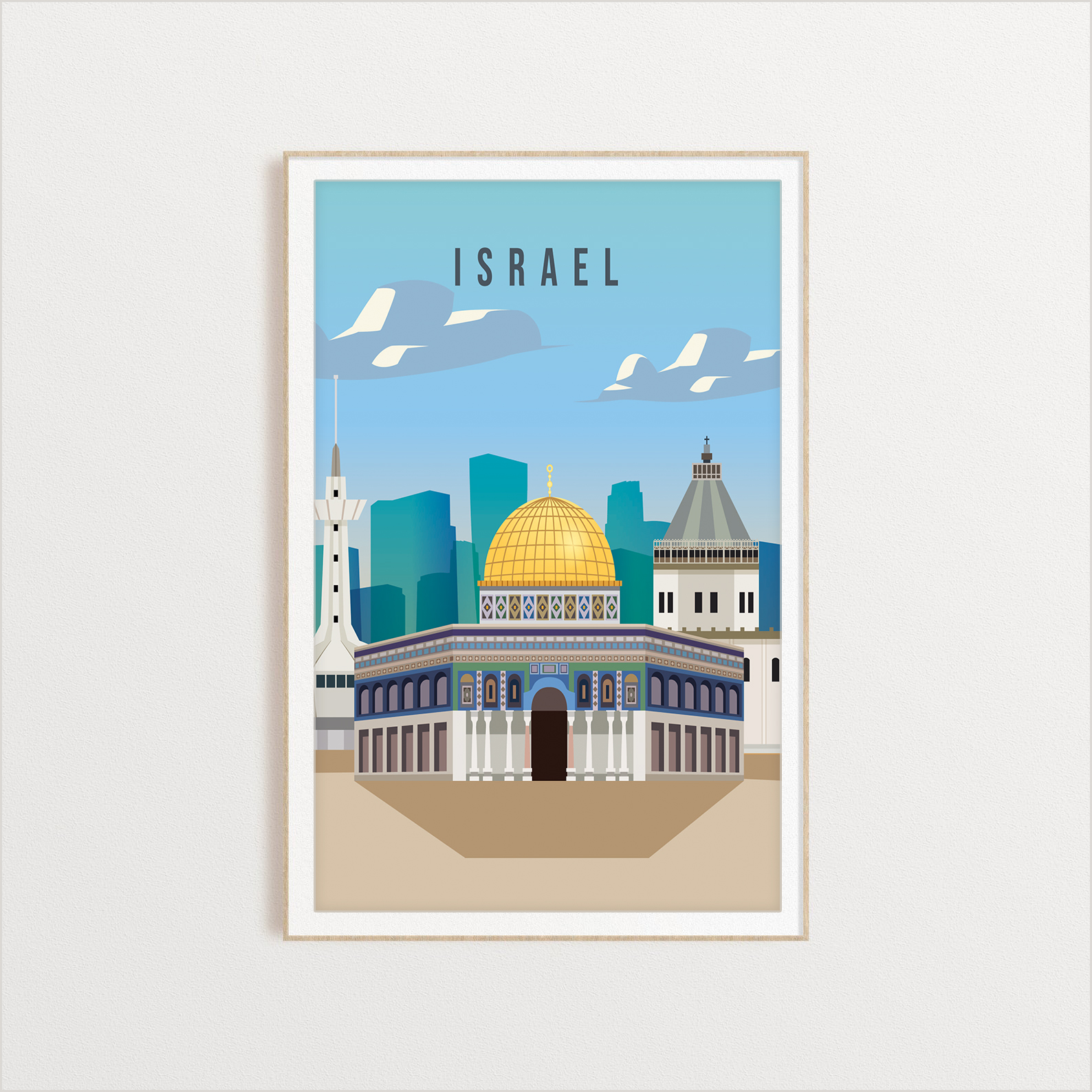 Israel country digital art print