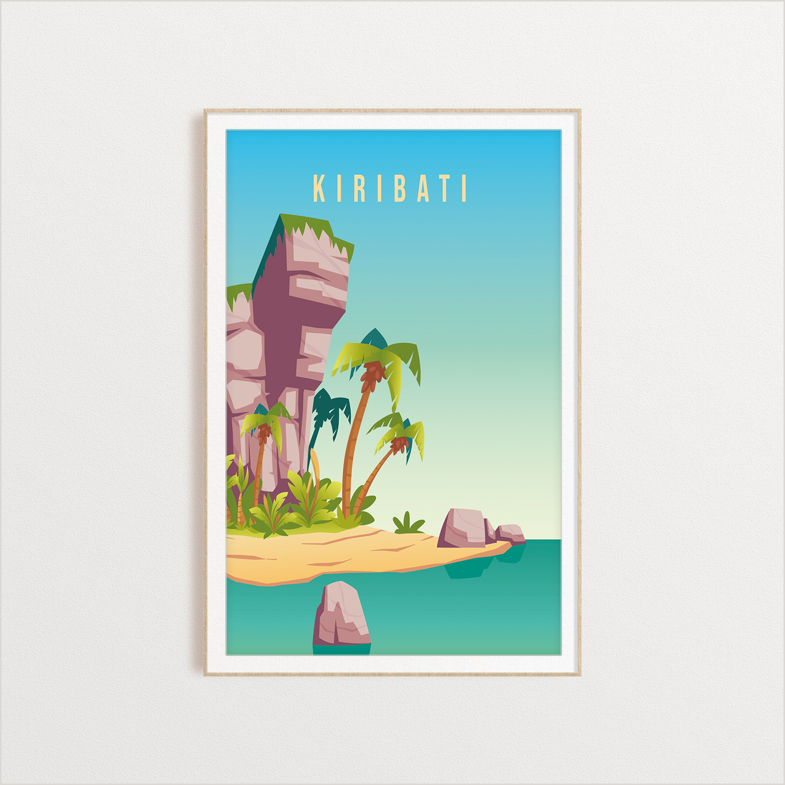Kiribati country digital art print