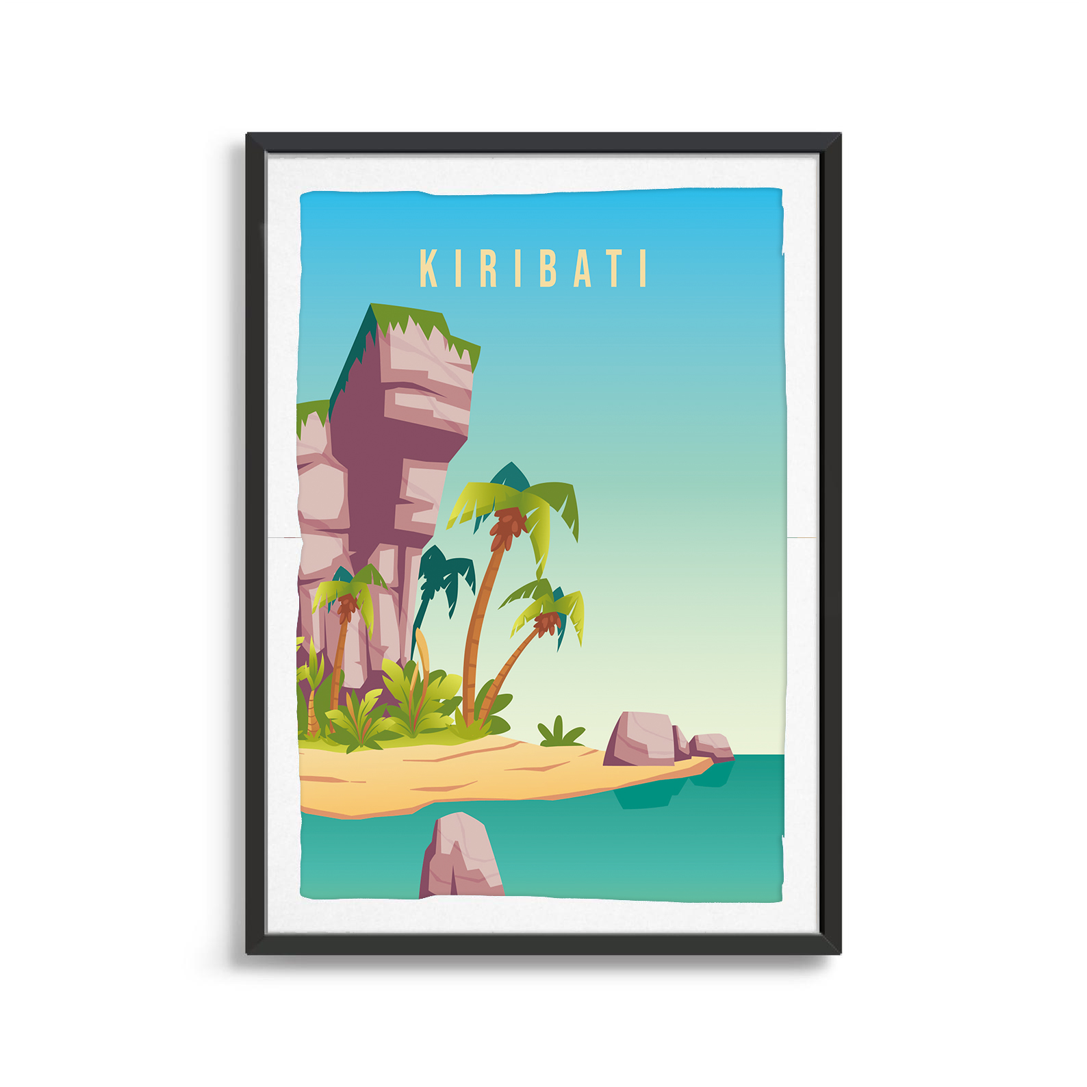 Kiribati country digital art print